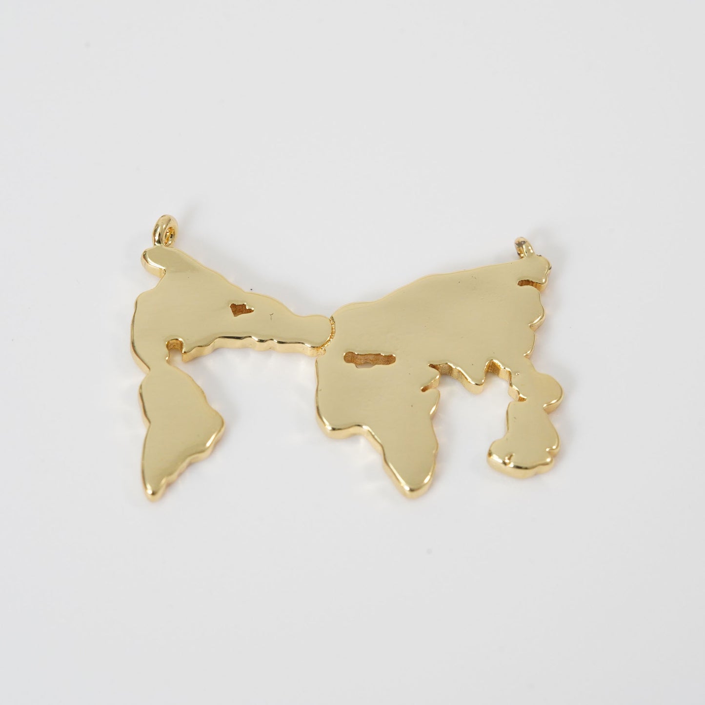 Gold Earth Charms,18K Gold Filled World Map Pendant,World Map Charm Bracelet Necklace for DIY Jewelry Making Supply