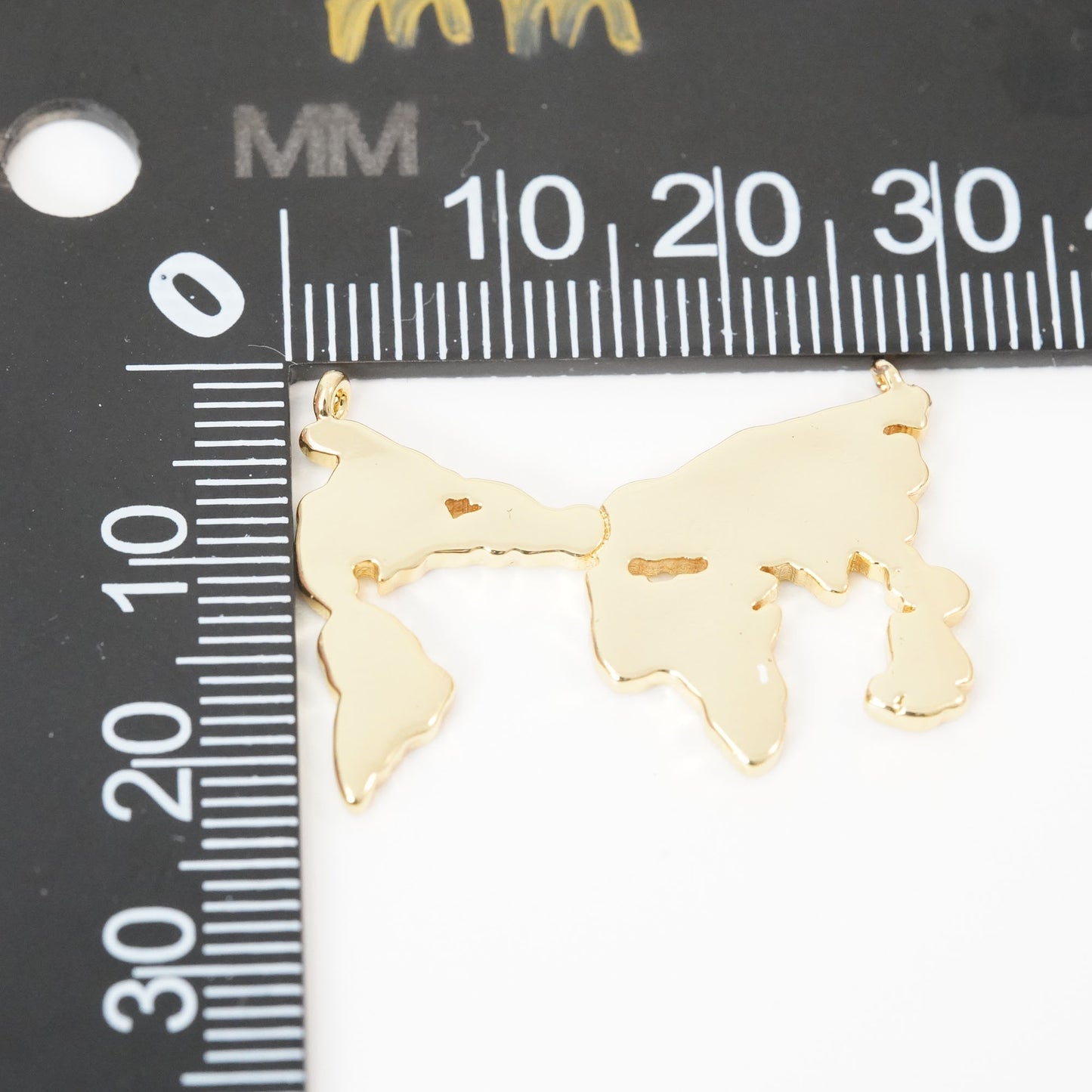 Gold Earth Charms,18K Gold Filled World Map Pendant,World Map Charm Bracelet Necklace for DIY Jewelry Making Supply