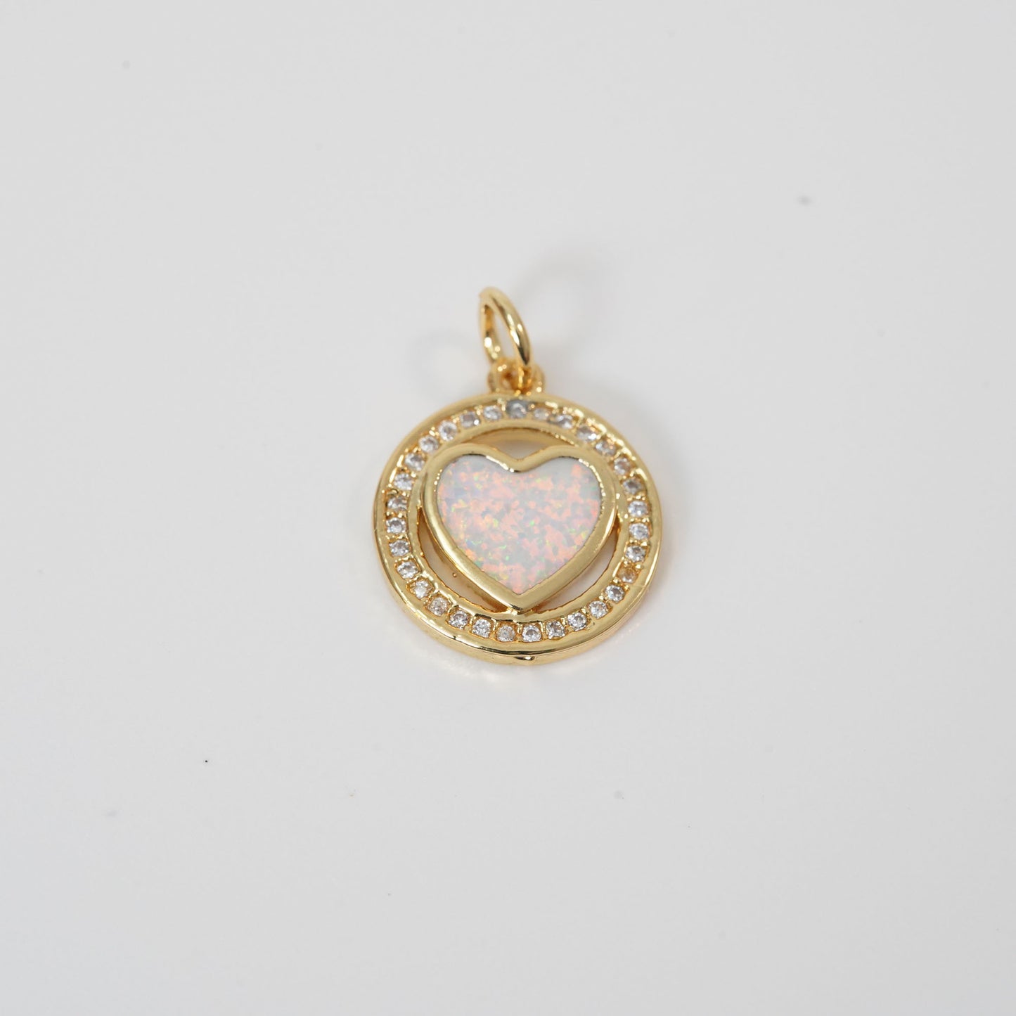 Gold Heart Charms,18K Gold Filled Heart Pendant,Heart Charm Bracelet Necklace for DIY Jewelry Making Supply