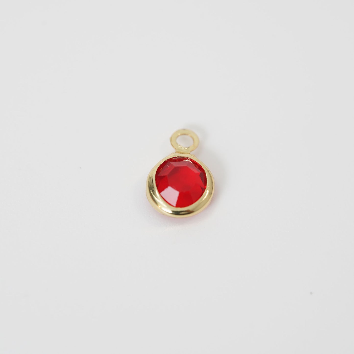 Gold Round Charms,18K Gold Filled Round crystal Pendant,Round Charm Bracelet Necklace for DIY Jewelry Making Supply