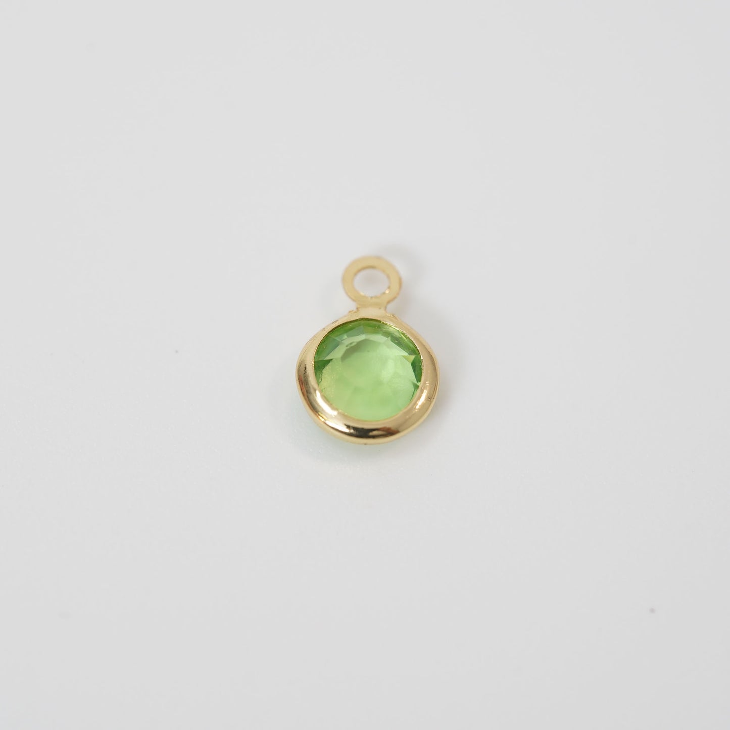Gold Round Charms,18K Gold Filled Round crystal Pendant,Round Charm Bracelet Necklace for DIY Jewelry Making Supply
