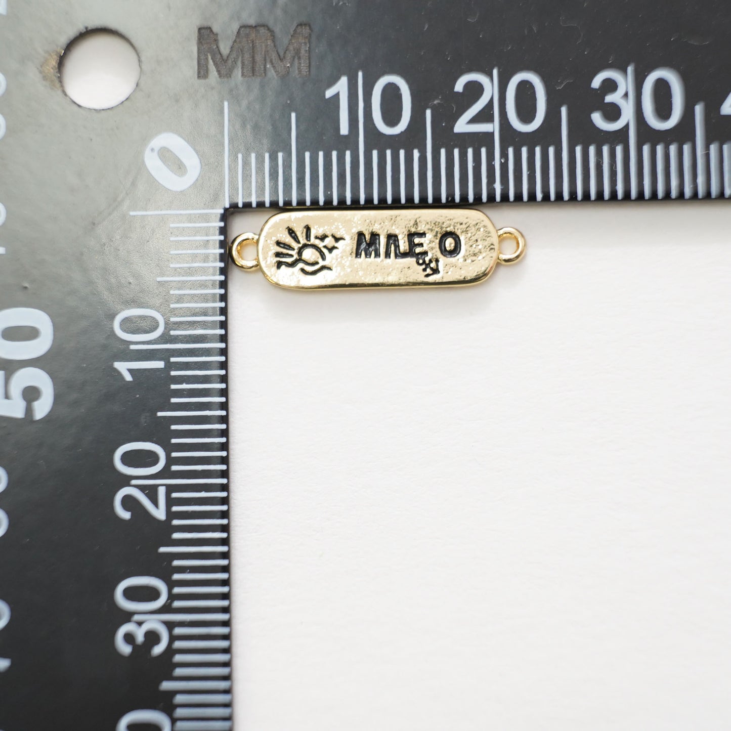 Gold Bar Connector Charms,18K Gold Filled Bar Pendant,Rectangle Charm Bracelet Necklace for DIY Jewelry Making Supply
