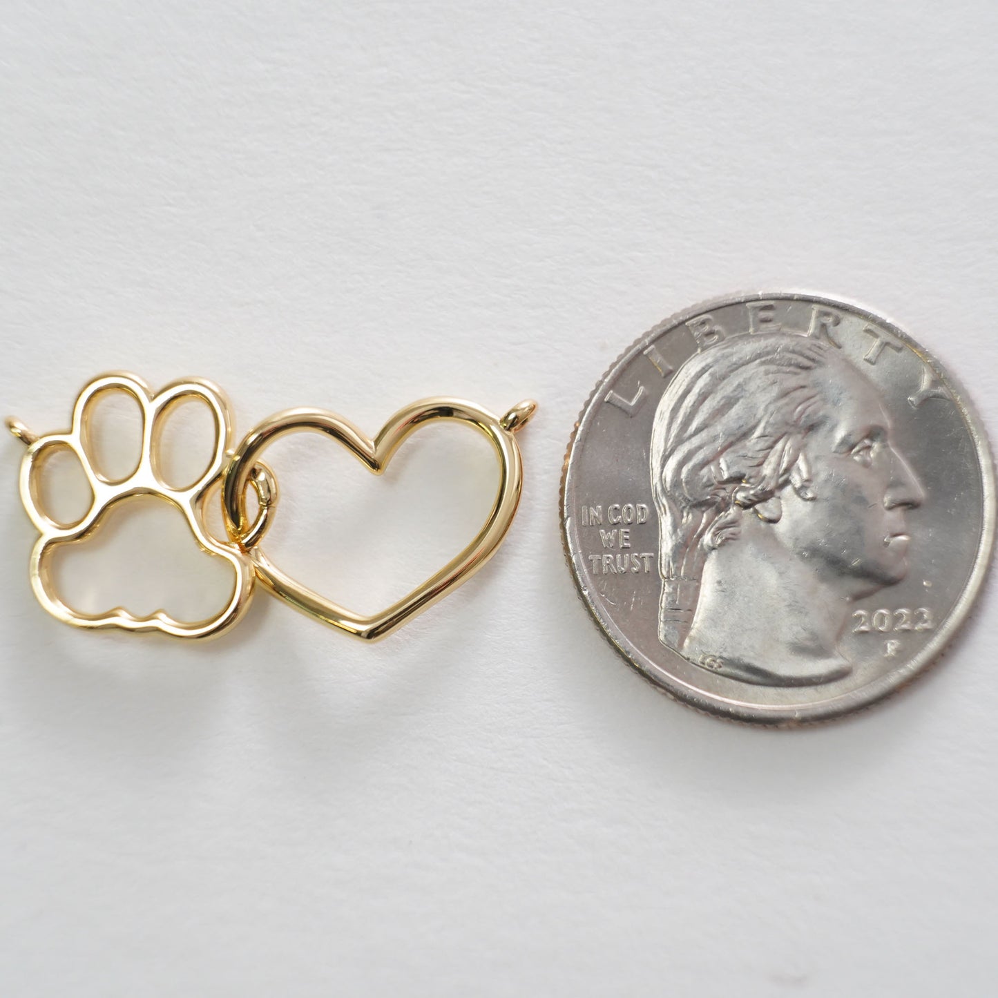 Gold Paw Charms,18K Gold Filled Cat Paw Pendant,Dog Paw Charm Bracelet Necklace for DIY Jewelry Making Supply
