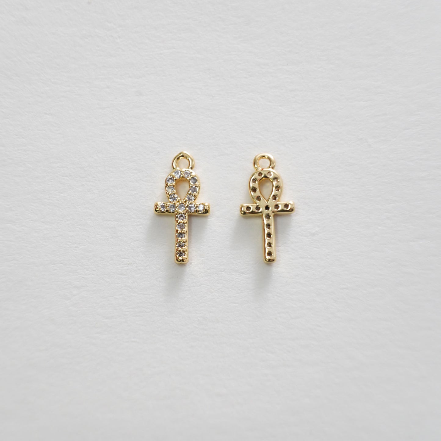 Gold Cross Charms,18K Gold Filled Cross Pendant,Silver Religious Charm Bracelet Necklace for DIY Jewelry Making Supply