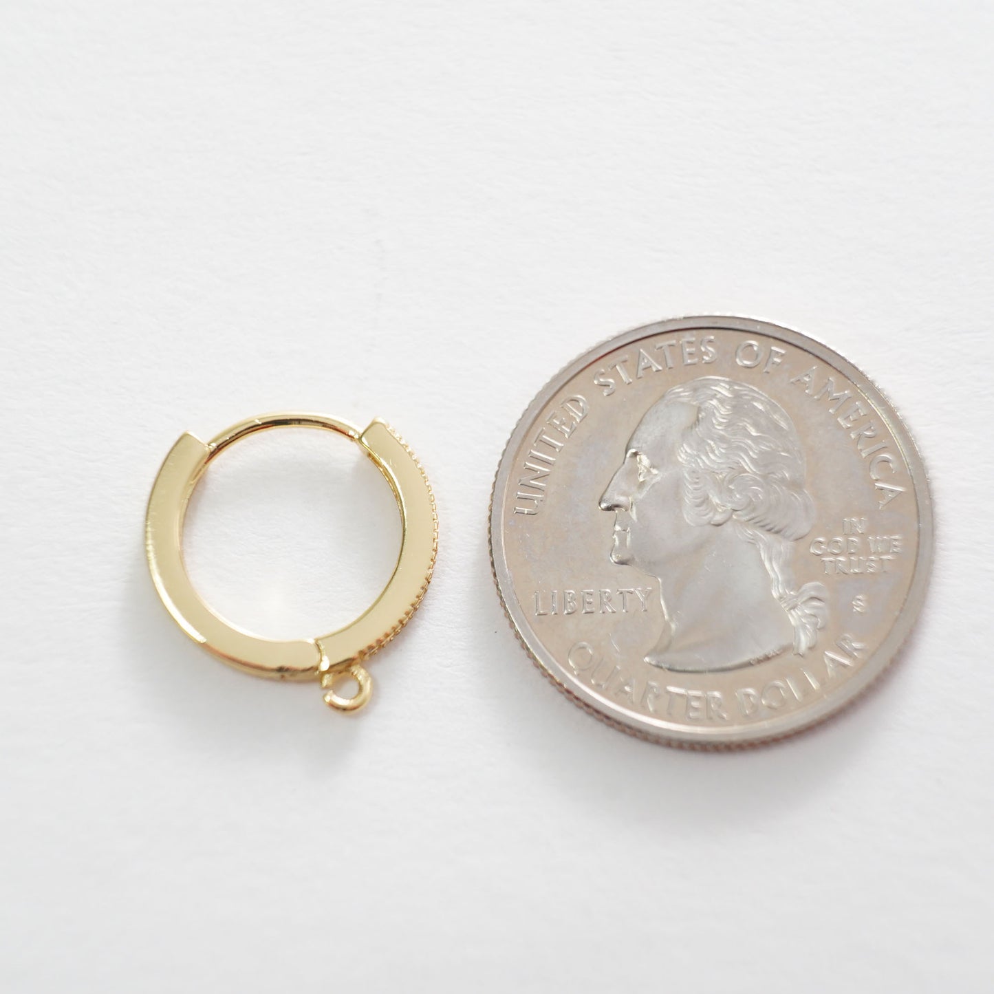 1pair 18K Gold Filled Hoops earring components,Gold Earrings,Dainty Hoops Huggie,Gold Huggies Hoop Earrings