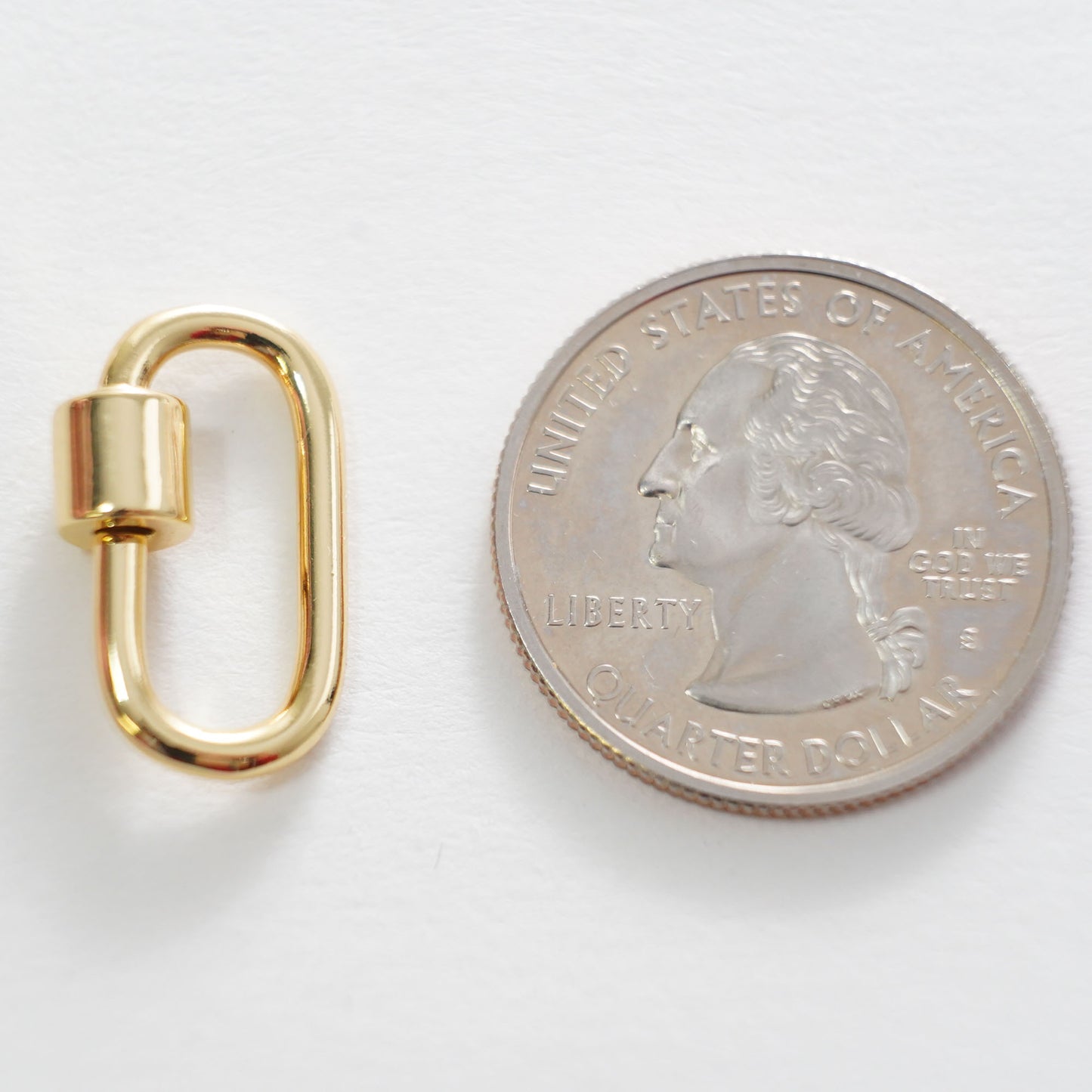 18K Gold Filled Oval Carabiner Clasp,Buckle Clasp,Carabiner Screw Clasp,Turnbuckle,for DIY Jewelry