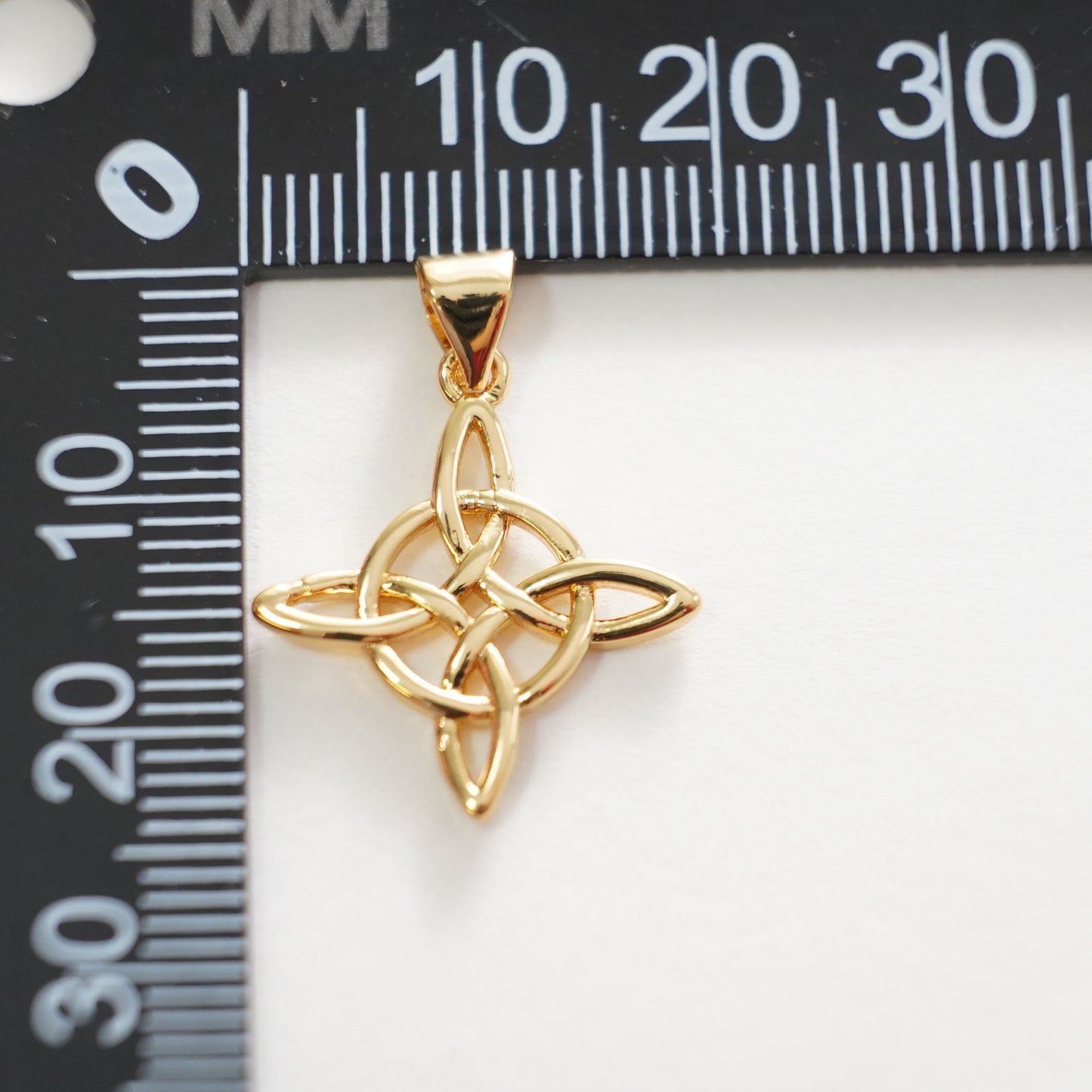 Gold Celtic Knot Charms,18K Gold Filled Celtic Knot Pendant,Celtic Knot Charm Bracelet Necklace for DIY Jewelry Making Supply