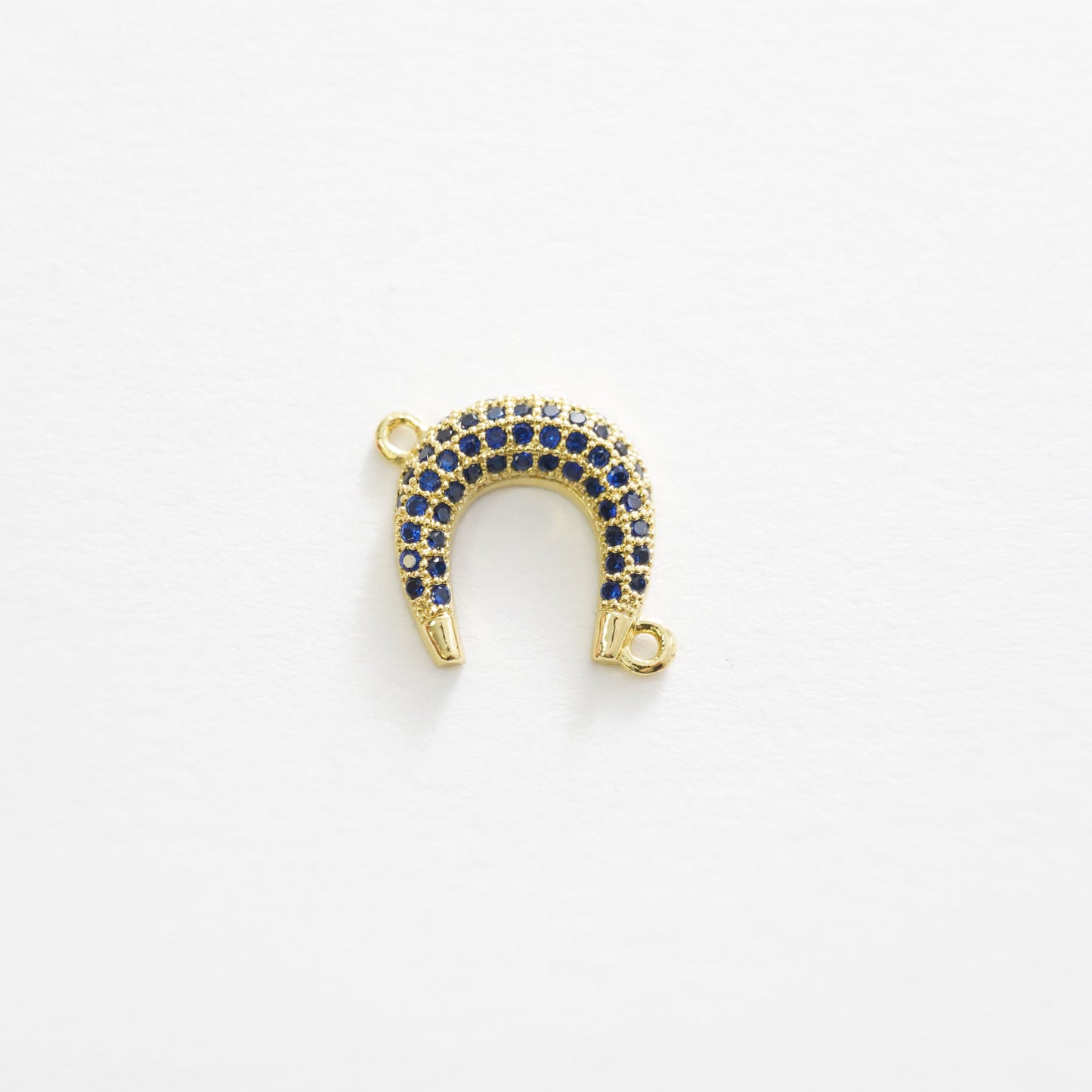 Gold Moon Connector Charms,18K Gold Filled Crescent Pendant,Horns Charm Bracelet Necklace for DIY Jewelry Making Supply