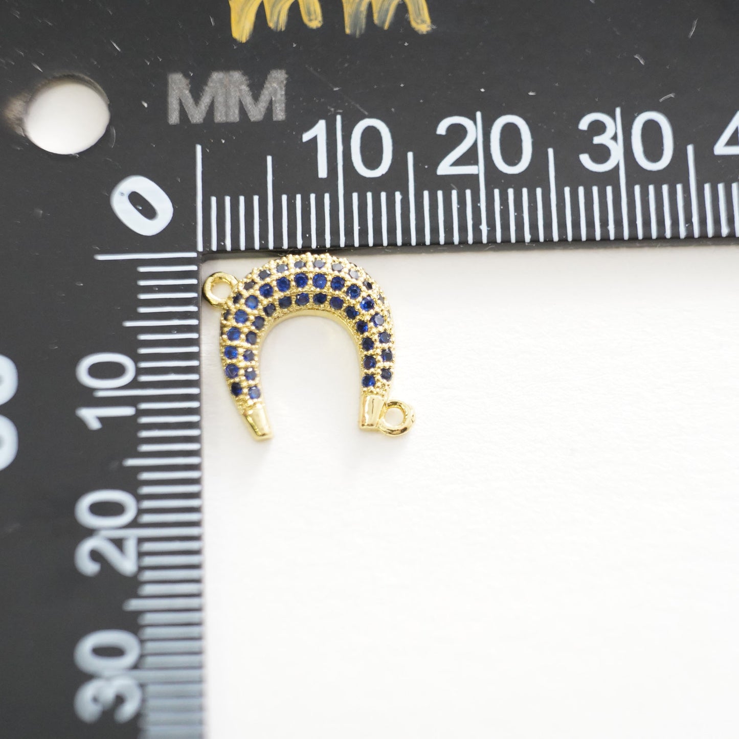 Gold Moon Connector Charms,18K Gold Filled Crescent Pendant,Horns Charm Bracelet Necklace for DIY Jewelry Making Supply