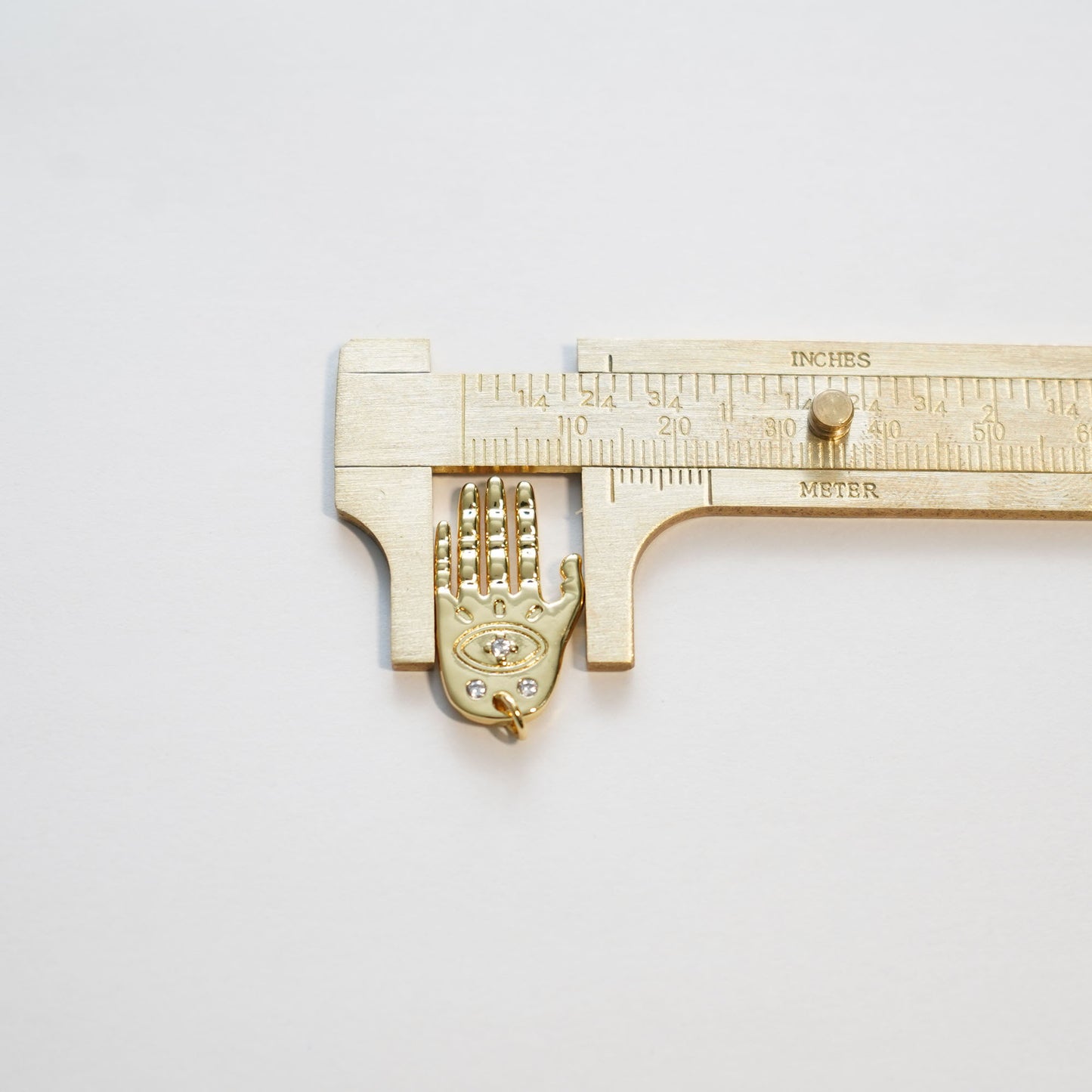 18K Gold Filled Hamsa Hand Pendant,CZ Micro Pave Hand Evill Eye Charm Necklace for DIY Jewelry Making Supply