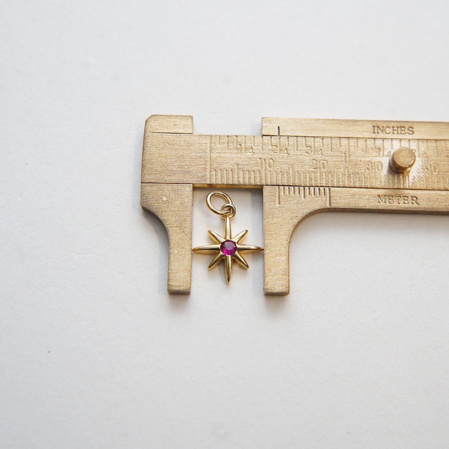 Gold Star Charms,18K Gold Filled Starburst Pendant,CZ North Star Charm Bracelet Necklace for DIY Jewelry Making Supply