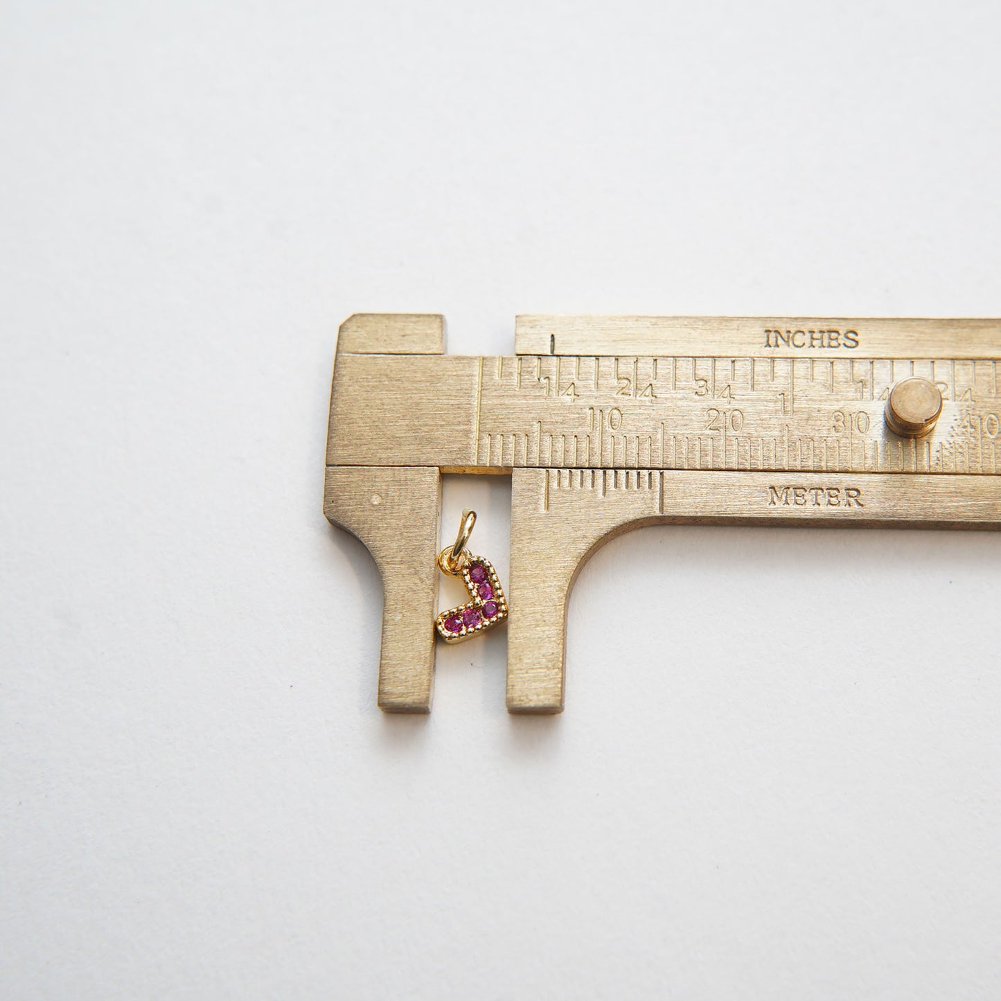 Gold Tiny Red Heart Charms,18K Gold Filled Heart Pendant,CZ Micro Pave Heart Charm Bracelet Necklace for DIY Jewelry Making Supply