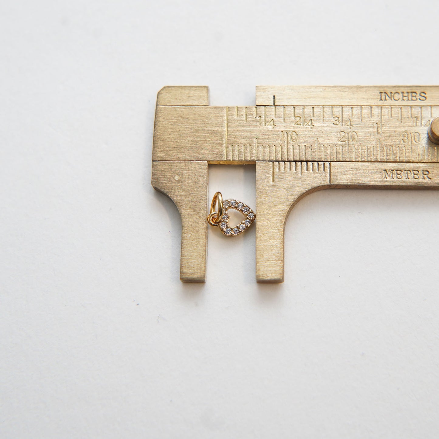 Gold Tiny Heart Charms,18K Gold Filled Heart Pendant,CZ Micro Pave Heart Charm Bracelet Necklace for DIY Jewelry Making Supply