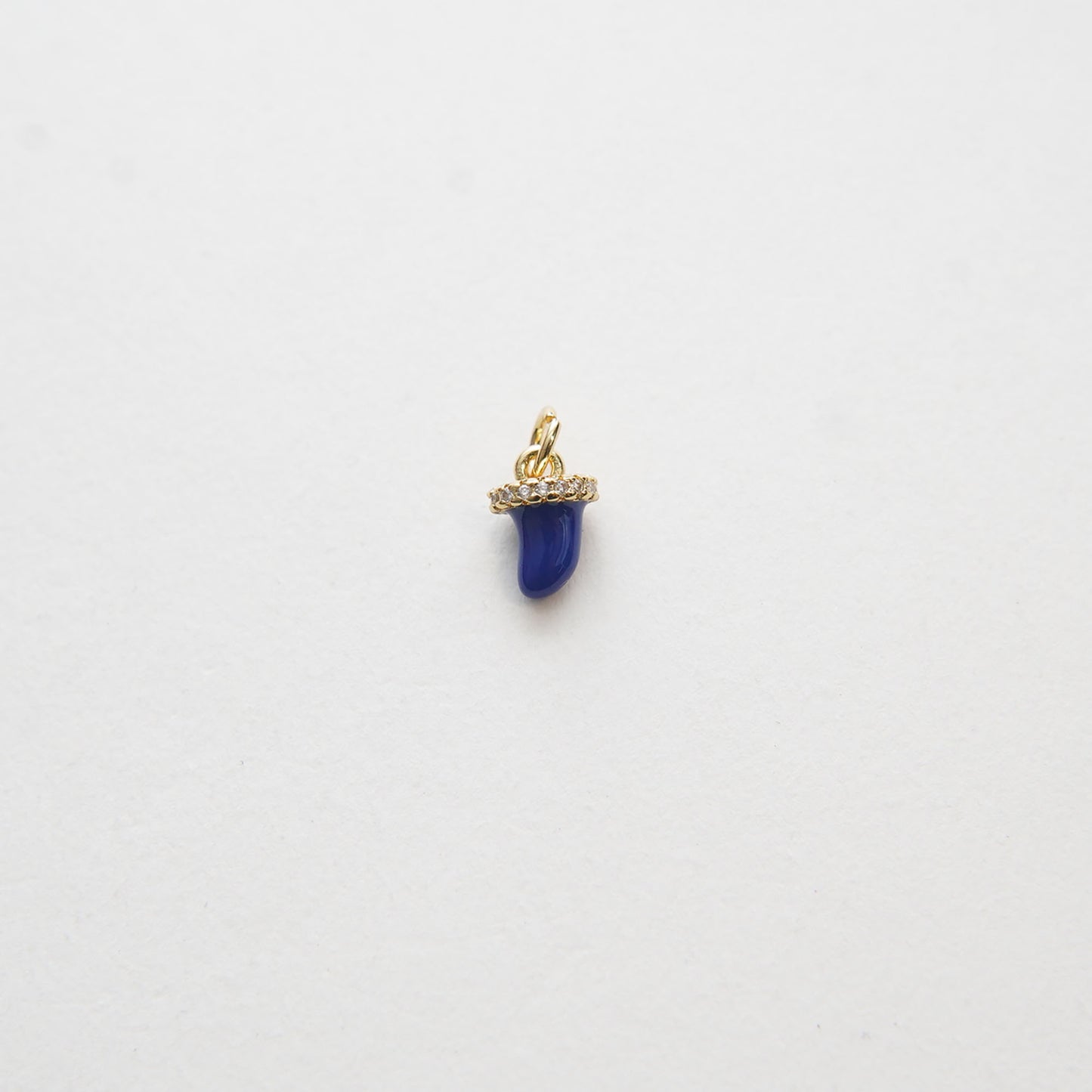 Gold Horns Charms,18K Gold Filled Enamel Horns Pendant,CZ Micro Pave Horns Charm Bracelet Necklace for DIY Jewelry Making Supply