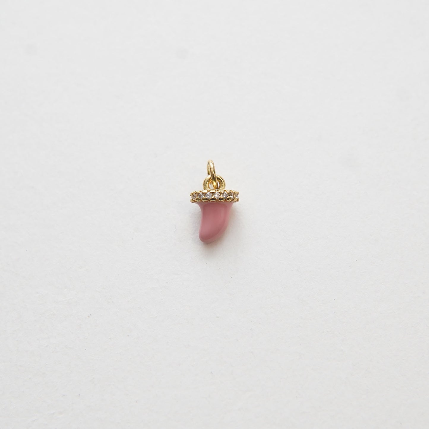 Gold Horns Charms,18K Gold Filled Enamel Horns Pendant,CZ Micro Pave Horns Charm Bracelet Necklace for DIY Jewelry Making Supply