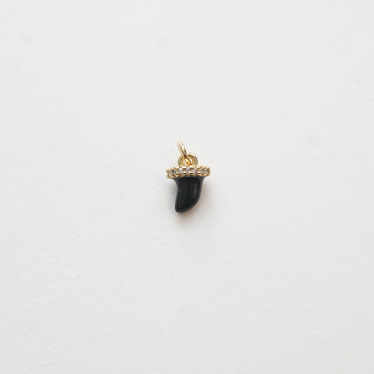 Gold Horns Charms,18K Gold Filled Enamel Horns Pendant,CZ Micro Pave Horns Charm Bracelet Necklace for DIY Jewelry Making Supply