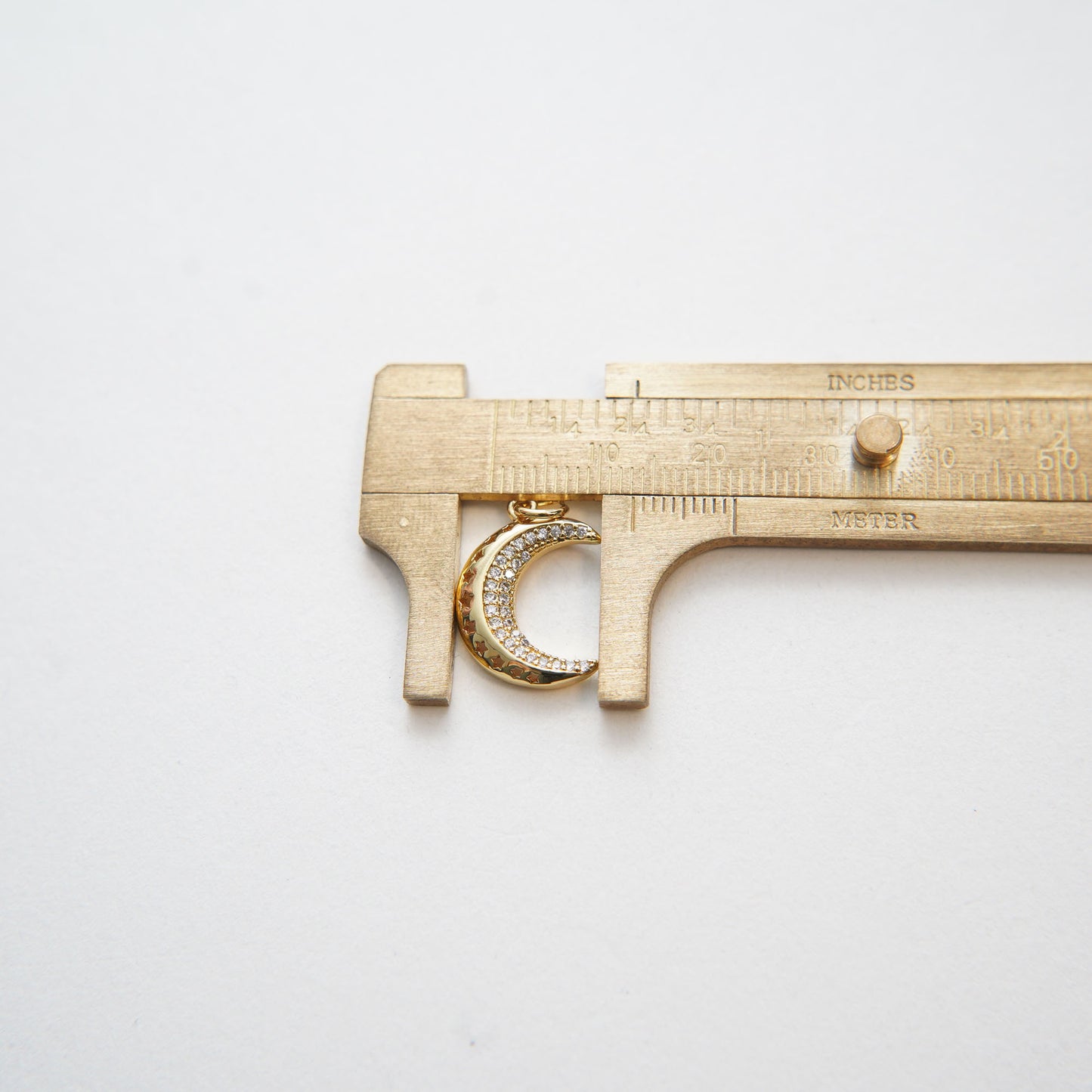 Gold Moon Charms,18K Gold Filled Moon Pendant,Celestial Charm Bracelet Necklace for DIY Jewelry Making Supply