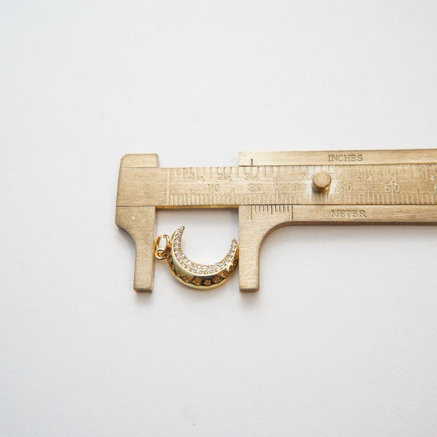 Gold Moon Charms,18K Gold Filled Moon Pendant,Celestial Charm Bracelet Necklace for DIY Jewelry Making Supply