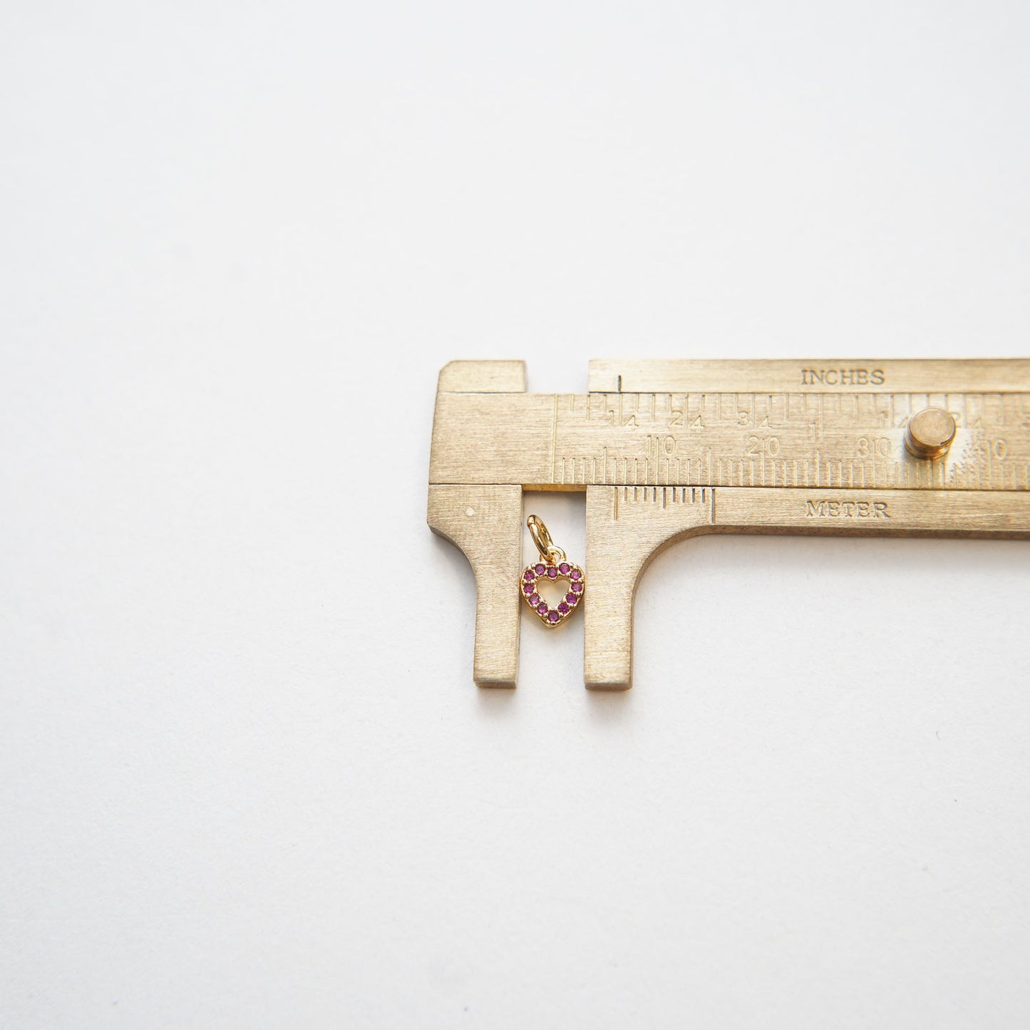 Gold Tiny Heart Charms,18K Gold Filled Heart Pendant,CZ Micro Pave Heart Charm Bracelet Necklace for DIY Jewelry Making Supply