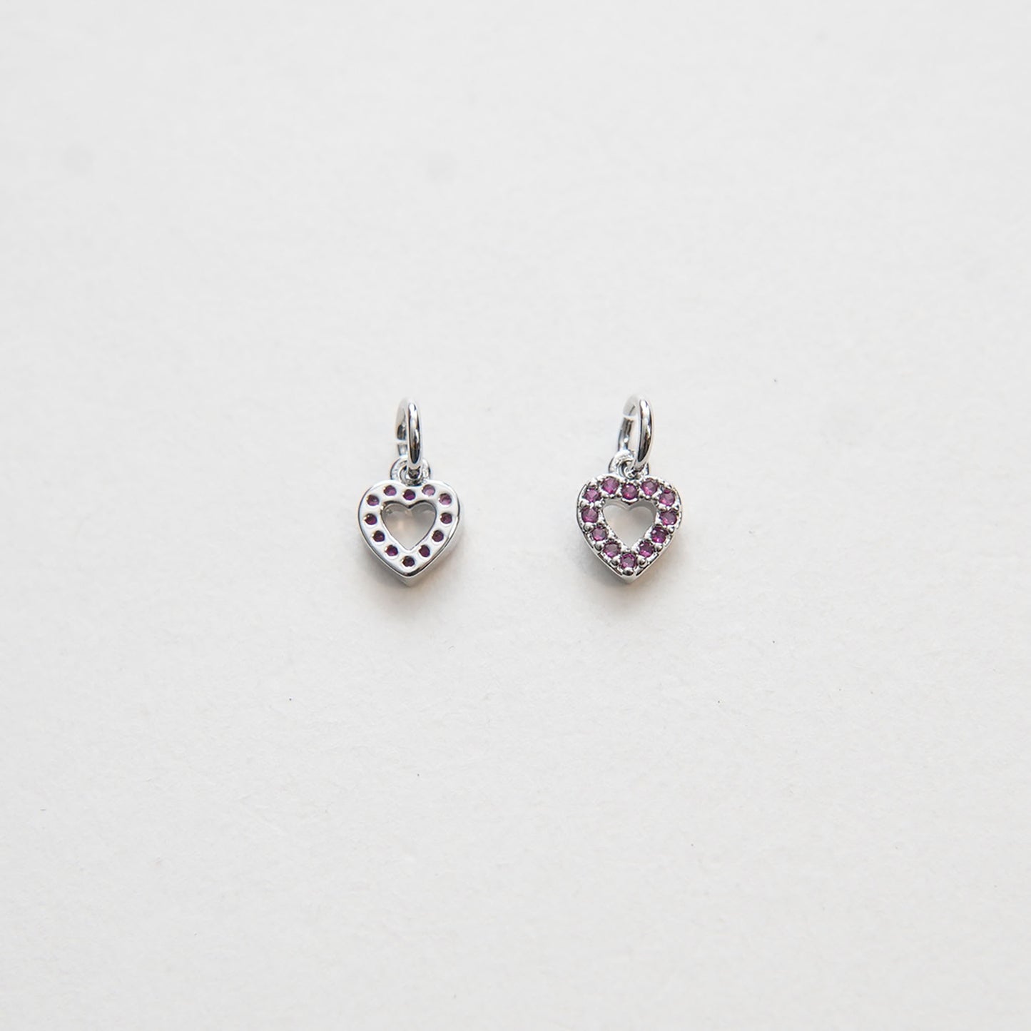 Gold Tiny Heart Charms,18K Gold Filled Heart Pendant,CZ Micro Pave Heart Charm Bracelet Necklace for DIY Jewelry Making Supply