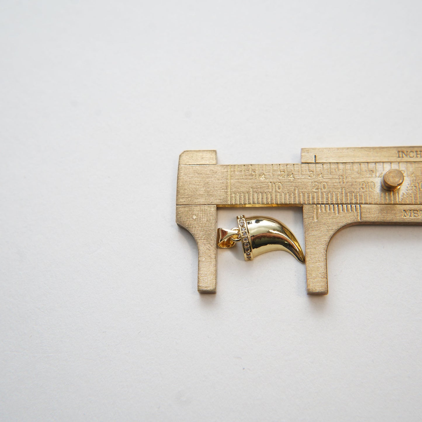 Gold Horns Charms,18K Gold Filled  Horns Pendant,CZ Micro Pave Horns Charm Bracelet Necklace for DIY Jewelry Making Supply