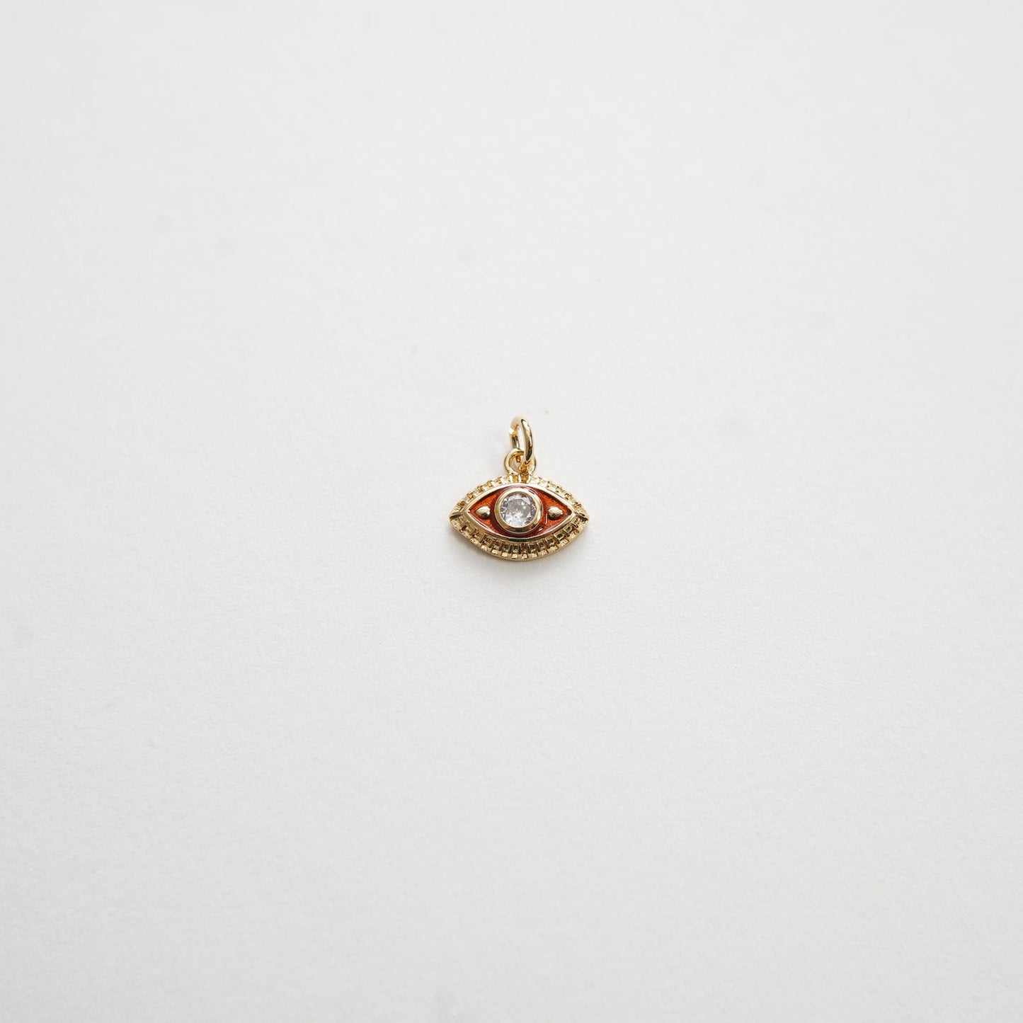Gold Tiny amulet Evil Eye Charms,18K Gold Filled Evil Eye Pendant,CZ Evil Eye Protect Charm Bracelet Necklace for DIY Jewelry Making Supply