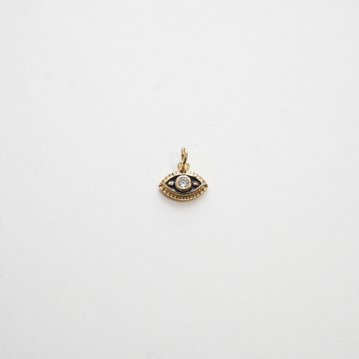 Gold Tiny amulet Evil Eye Charms,18K Gold Filled Evil Eye Pendant,CZ Evil Eye Protect Charm Bracelet Necklace for DIY Jewelry Making Supply