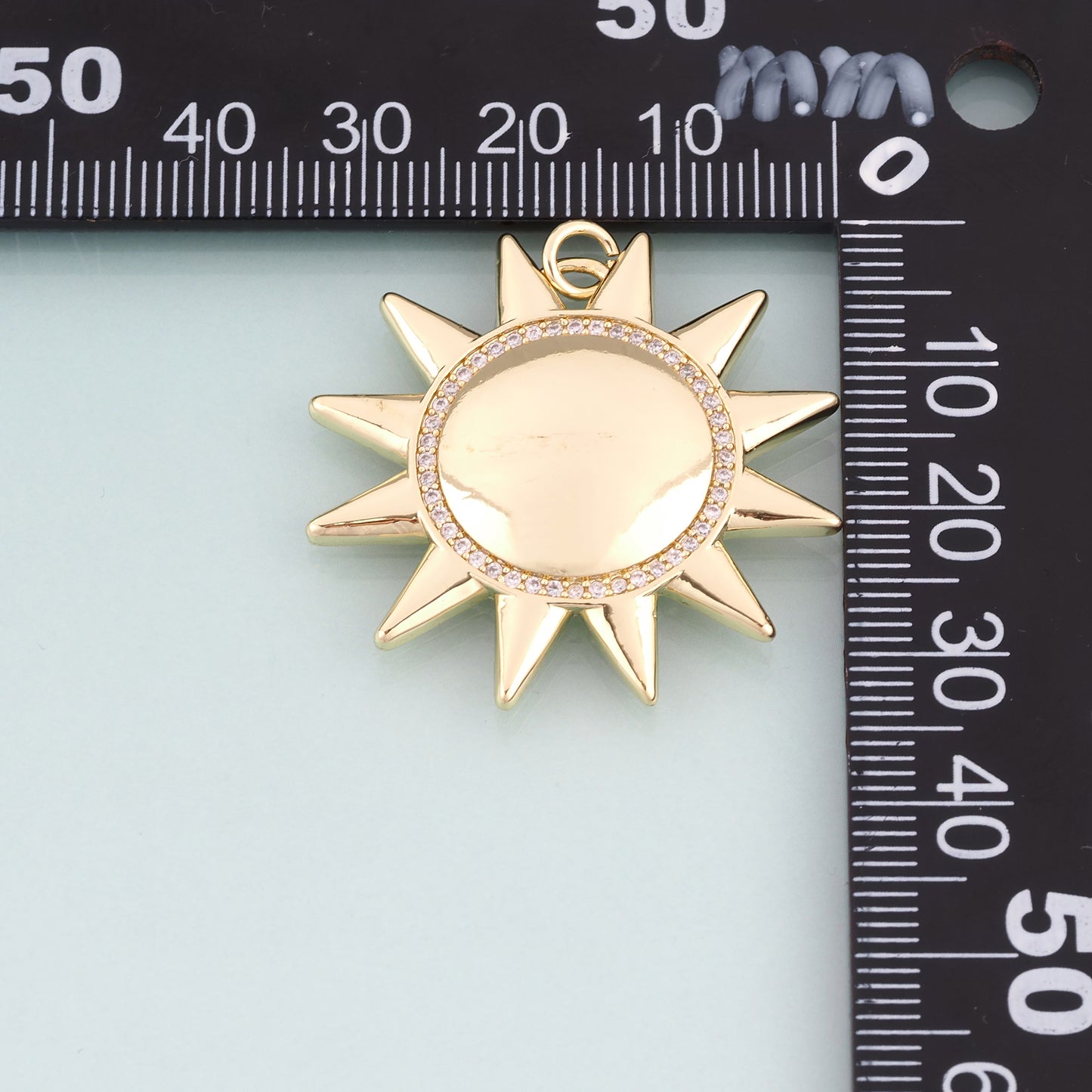 18K Gold Filled Sun Pendant,Bohemia Sun Charm Bracelet Necklace for DIY Jewelry Making Supply