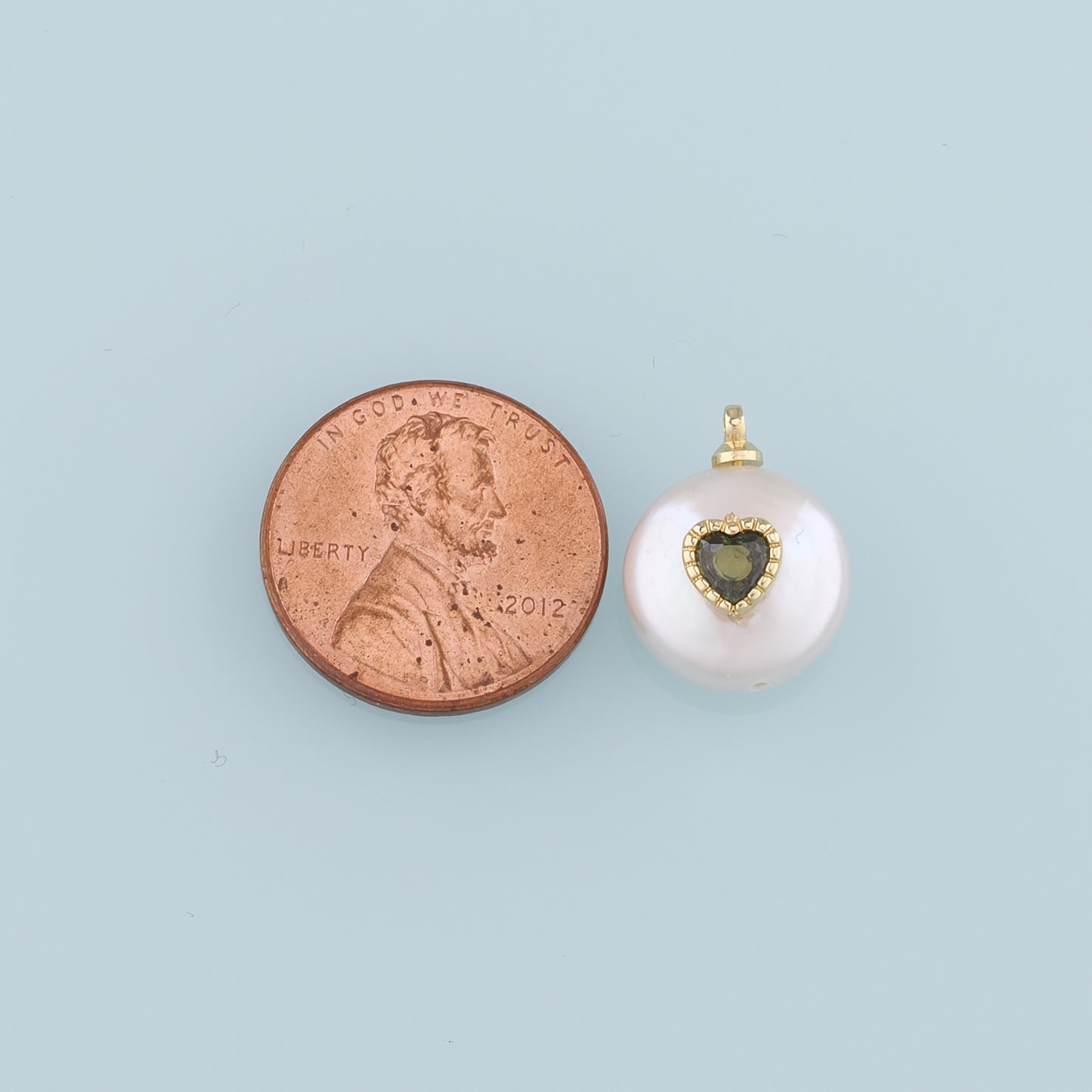 Gold Heart Charms,18K Gold Filled Pearl Heart Pendant,Heart Charm Bracelet Necklace for DIY Jewelry Making Supply