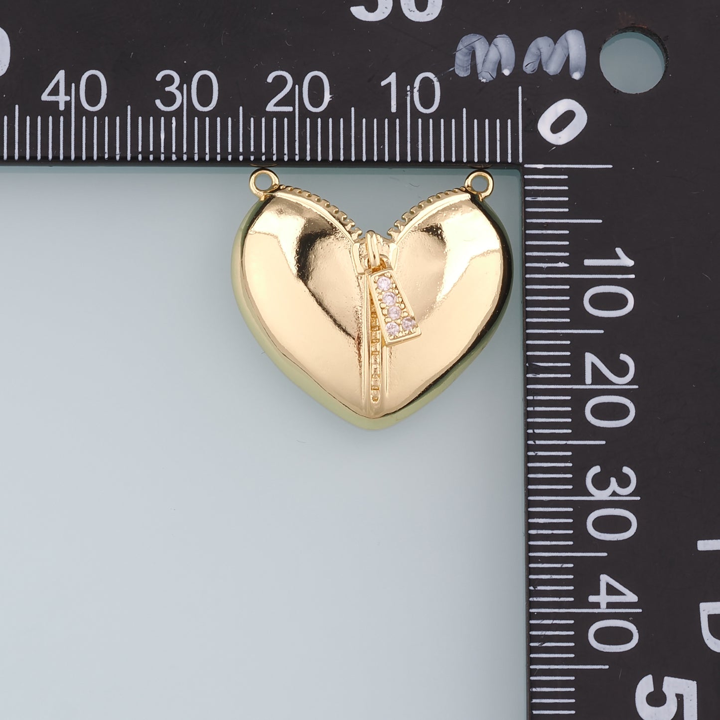Gold Heart Connector,18K Gold Filled Heart Pendant,Heart Charm Bracelet Necklace for DIY Jewelry Making Supply