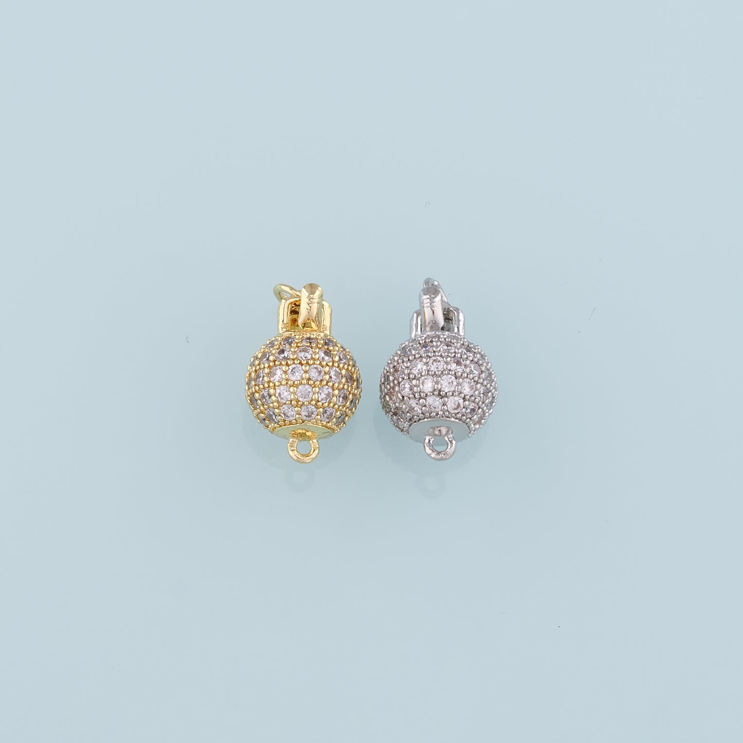 Gold Connector charm,18K Gold Filled Grenade Pendant,CZ Micro Pave Grenade Charm Bracelet Necklace for DIY Jewelry Making Supply