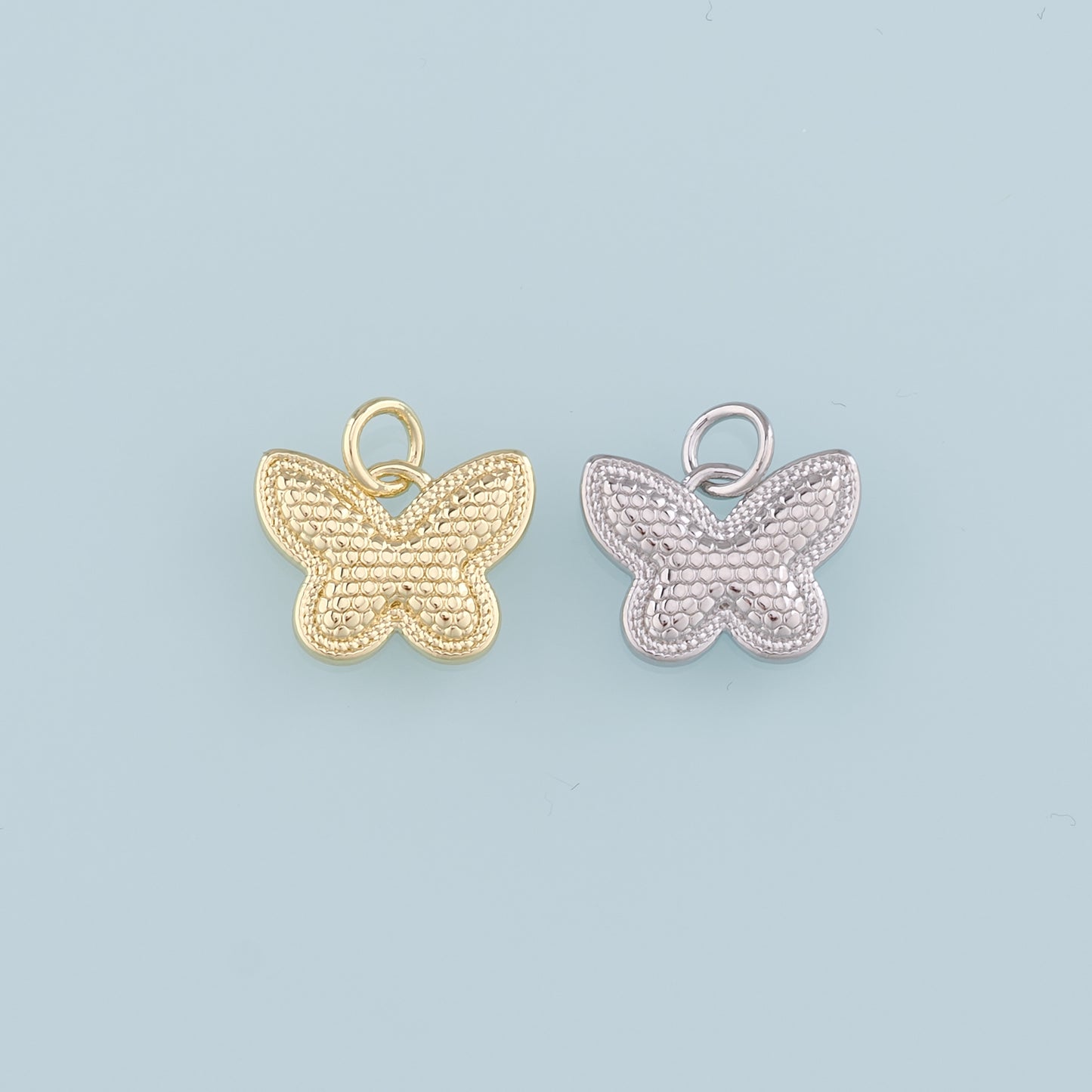 Gold Butterfly Charms,18K Gold Filled Butterfly Pendant,Butterfly Charm Bracelet Necklace for DIY Jewelry Making Supply
