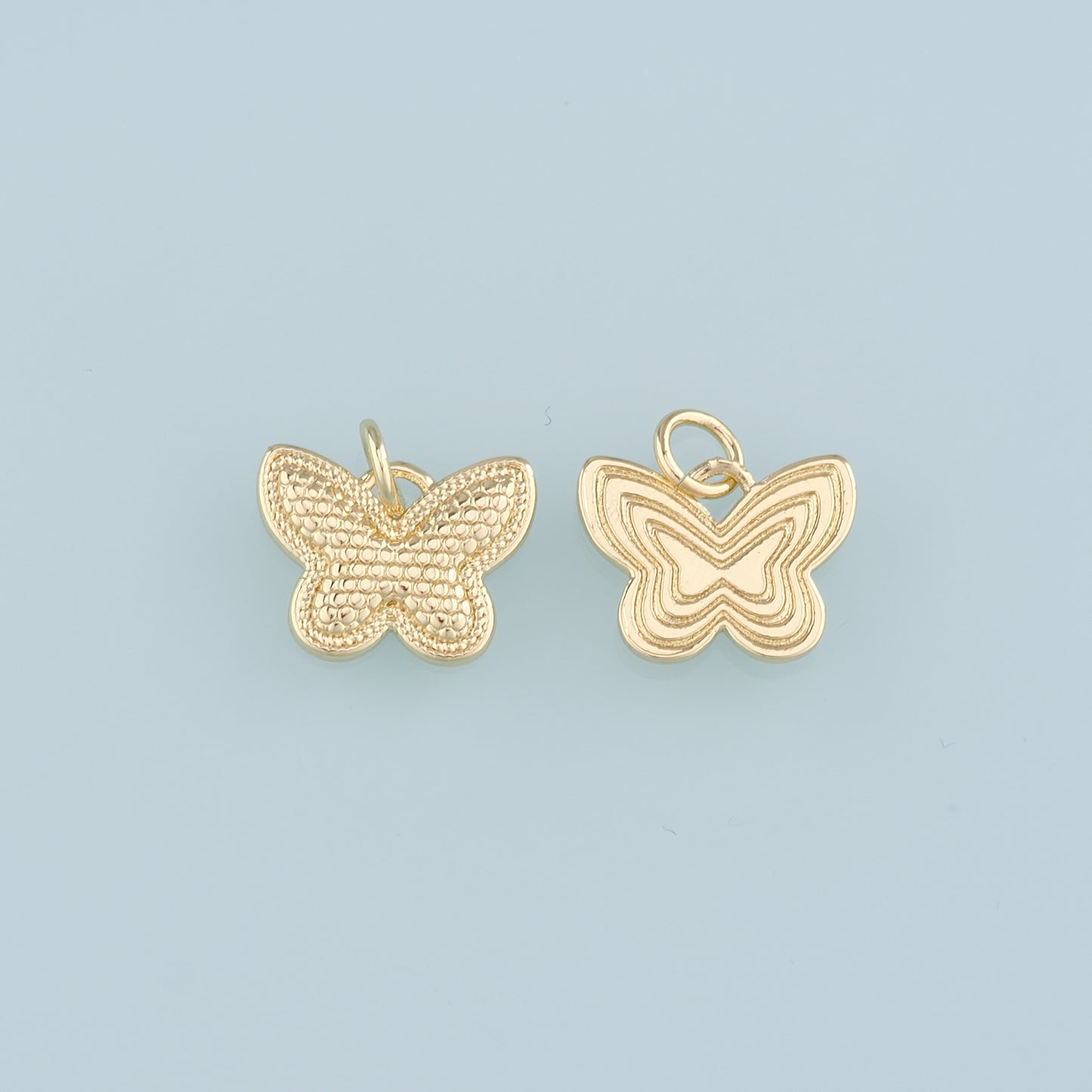 Gold Butterfly Charms,18K Gold Filled Butterfly Pendant,Butterfly Charm Bracelet Necklace for DIY Jewelry Making Supply
