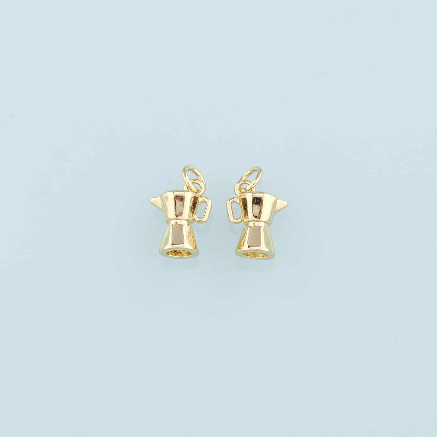 Gold Kettle Charms,18K Gold Filled Kettle Pendant,Teapot Kettle Charm Bracelet Necklace for DIY Jewelry Making Supply