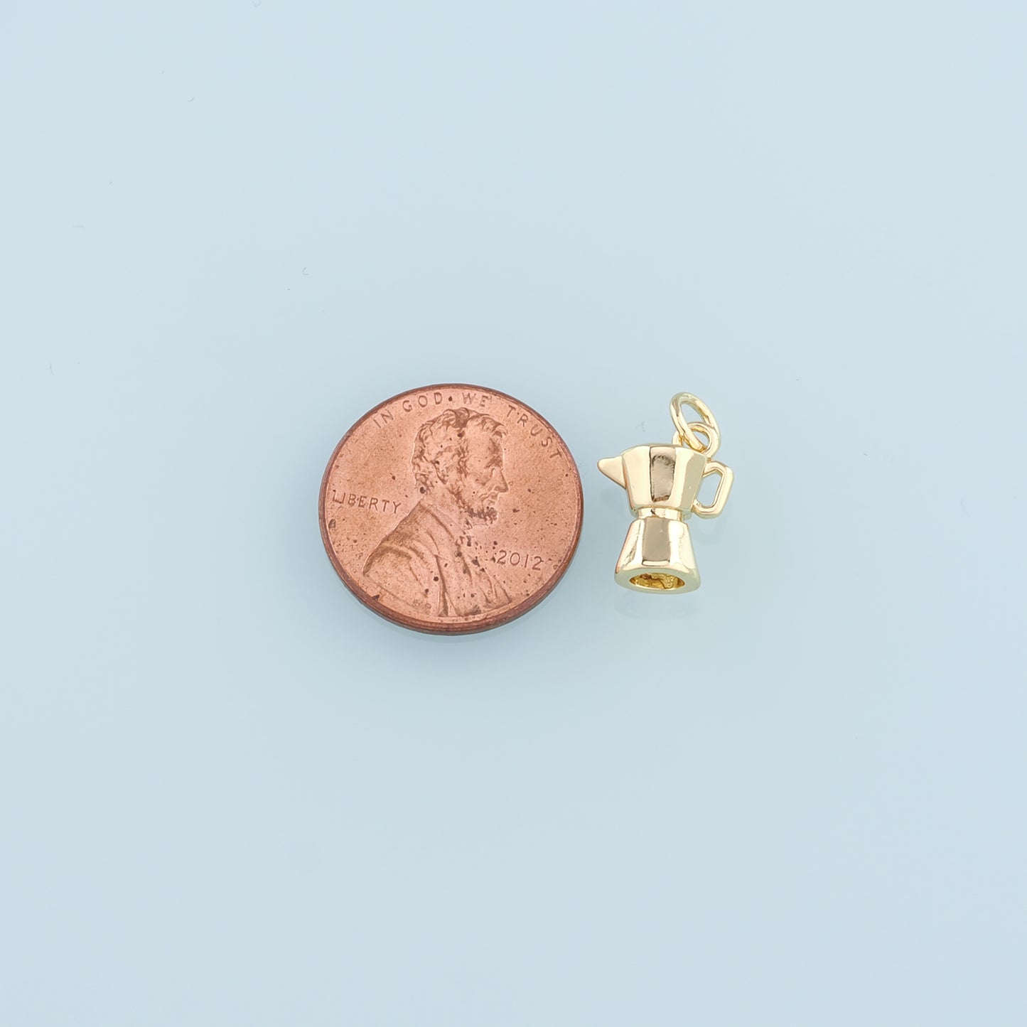 Gold Kettle Charms,18K Gold Filled Kettle Pendant,Teapot Kettle Charm Bracelet Necklace for DIY Jewelry Making Supply