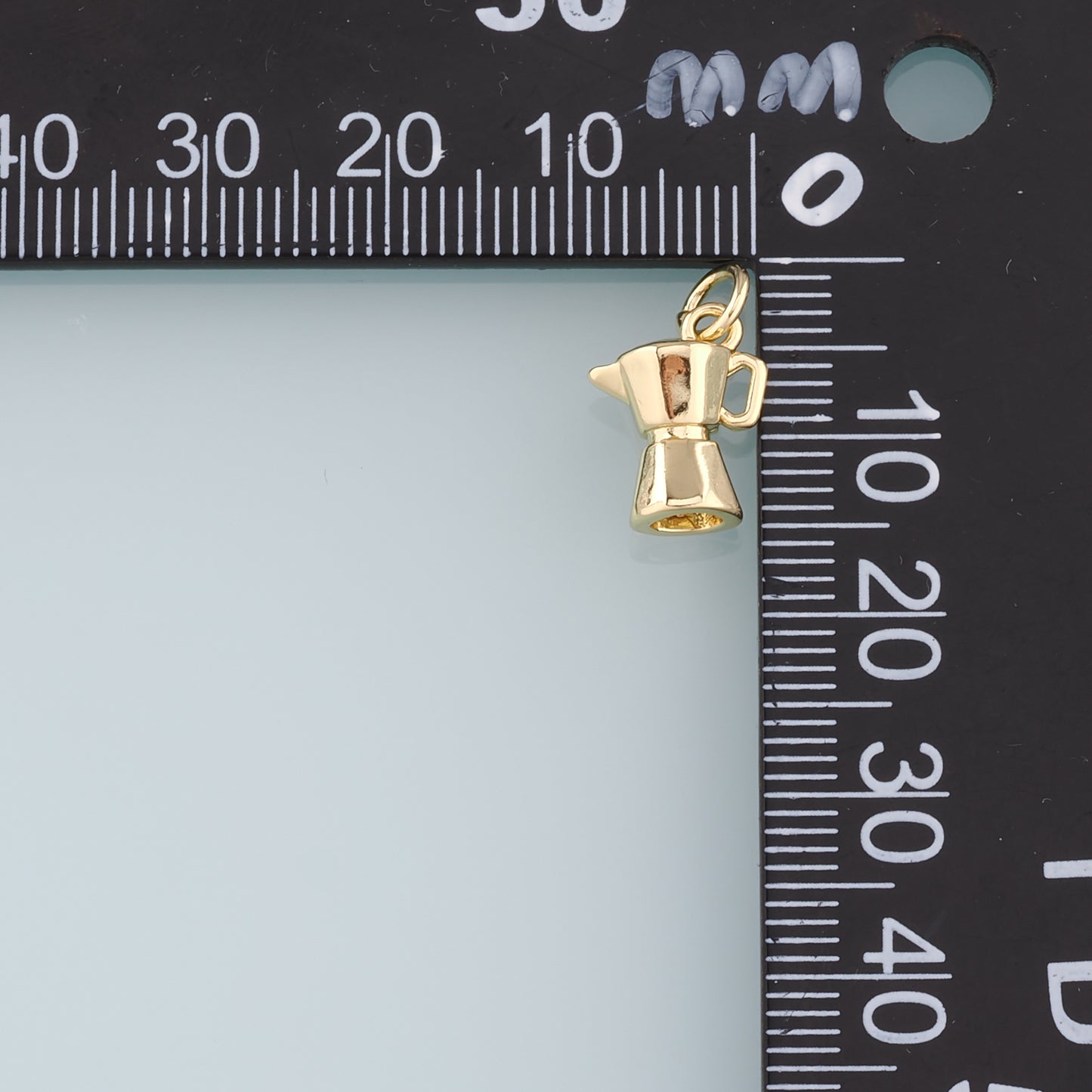 Gold Kettle Charms,18K Gold Filled Kettle Pendant,Teapot Kettle Charm Bracelet Necklace for DIY Jewelry Making Supply