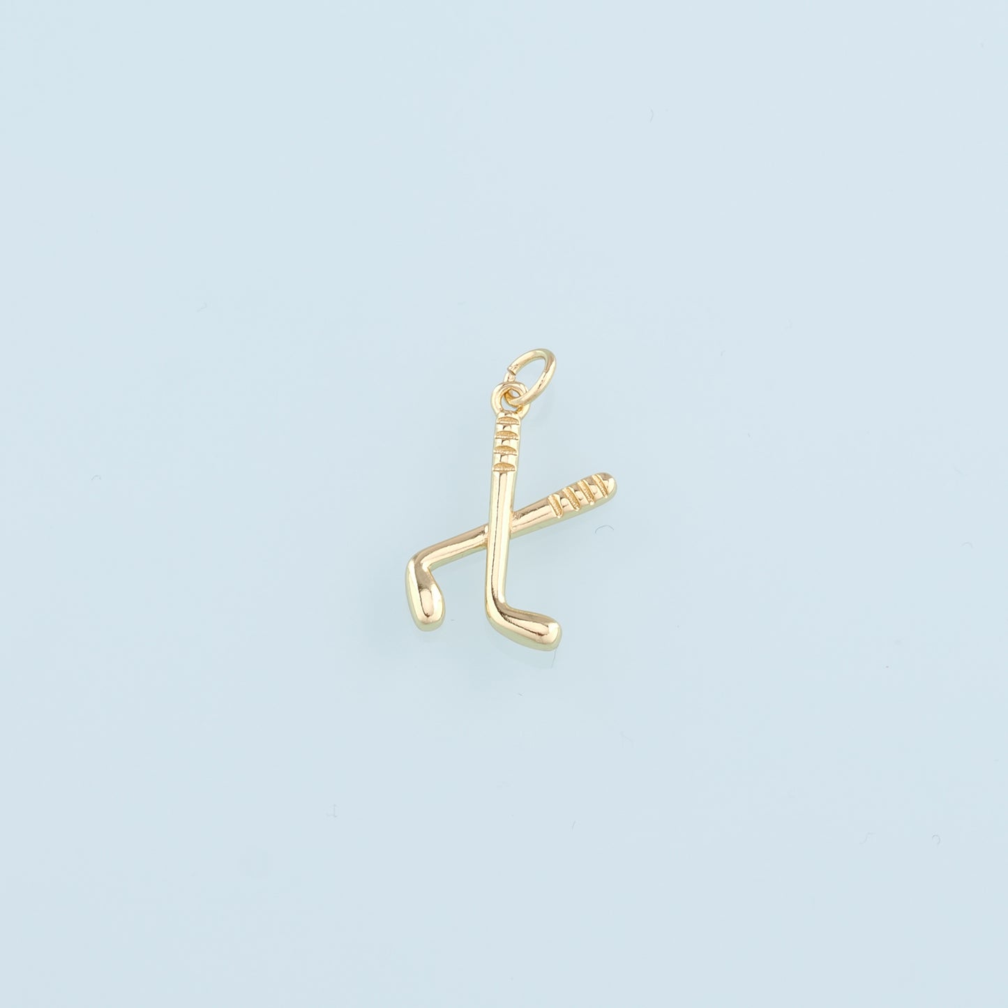 18K Gold Filled GolF Pendant,Golf Clubs Charm Bracelet Necklace for DIY Jewelry Making Supply