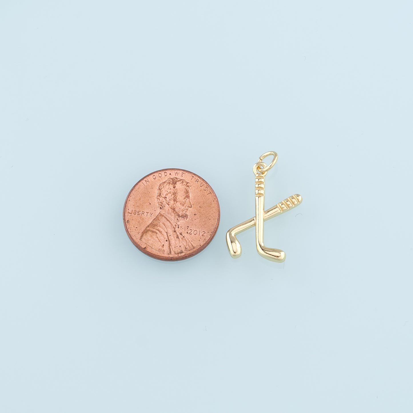 18K Gold Filled GolF Pendant,Golf Clubs Charm Bracelet Necklace for DIY Jewelry Making Supply