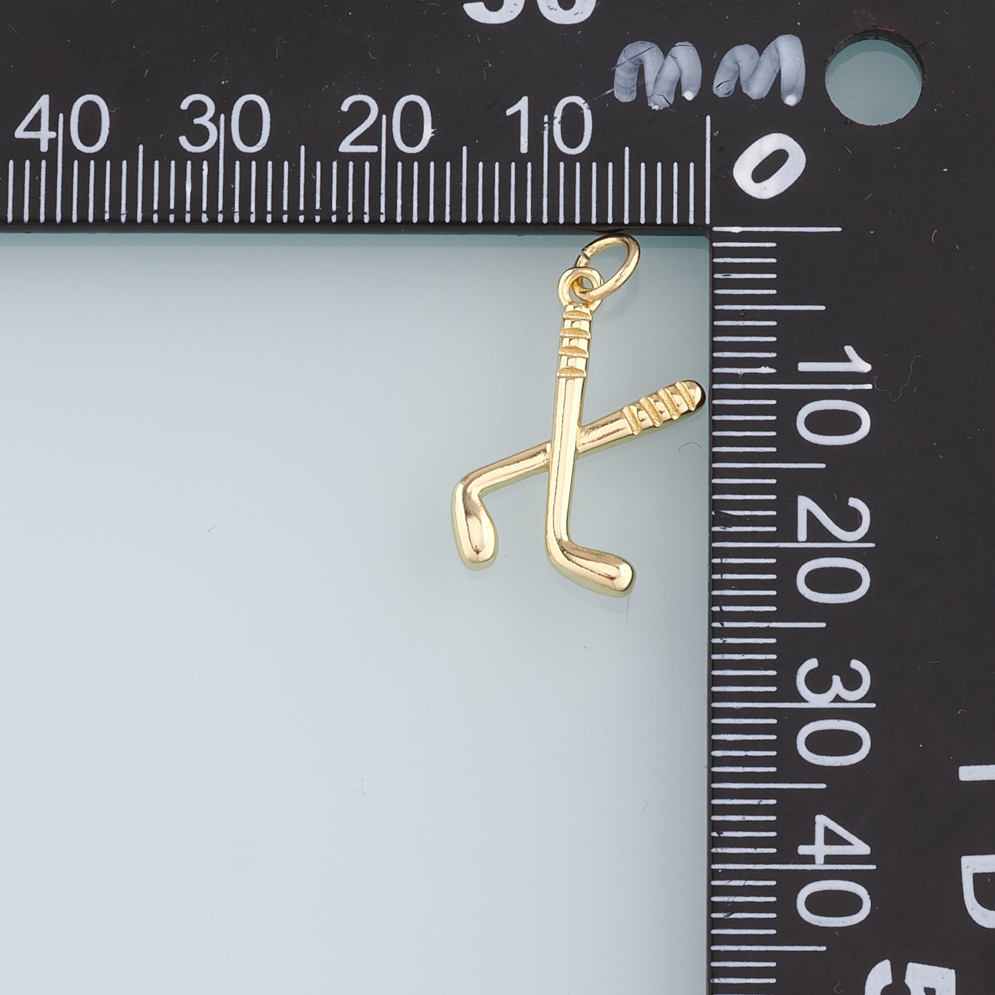18K Gold Filled GolF Pendant,Golf Clubs Charm Bracelet Necklace for DIY Jewelry Making Supply