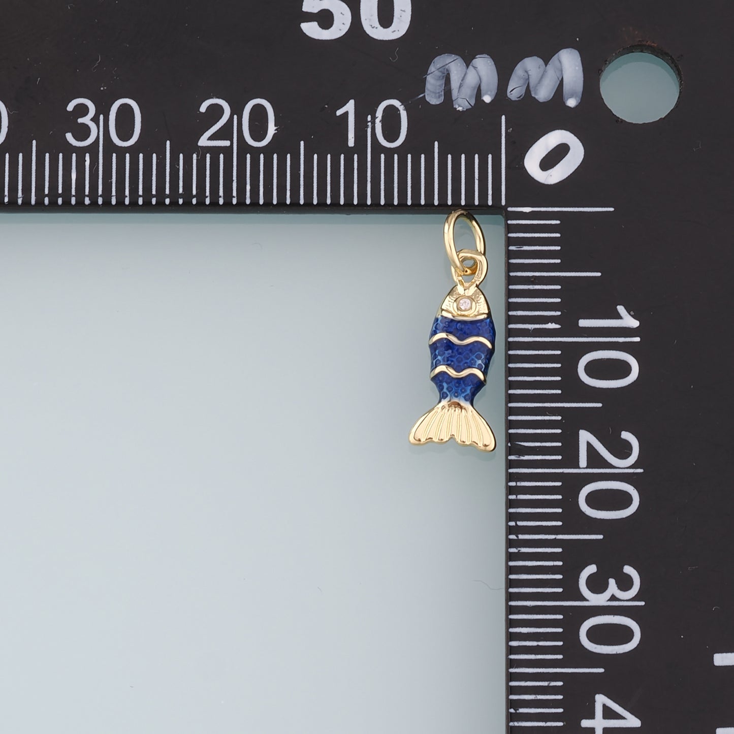 Gold Fish Charms,18K Gold Filled Enamel Fish Pendant,Cute Fish Charm Bracelet Necklace for DIY Jewelry Making Supply