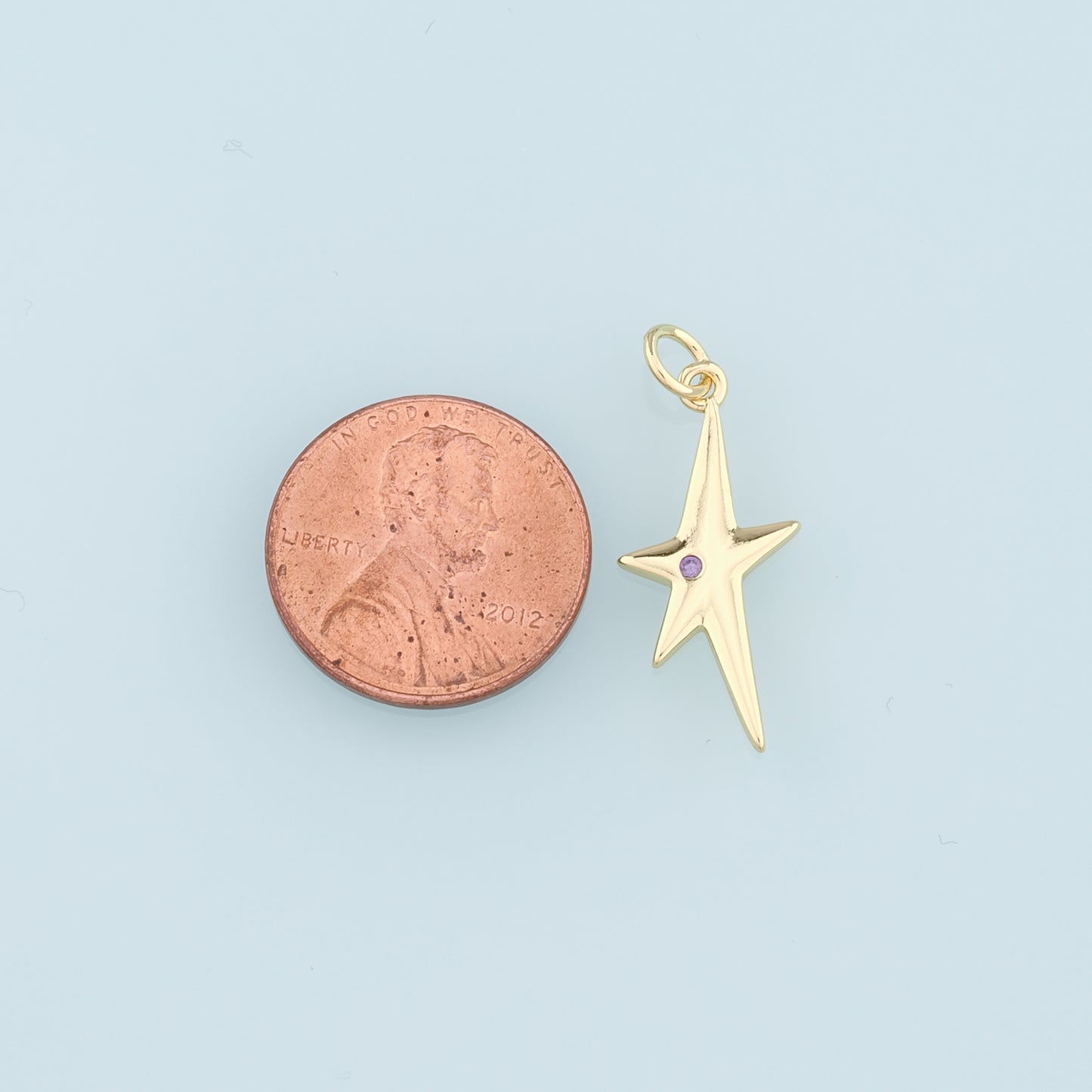 Gold Star Charm,18K Gold Filled Star Pendant,Celestial Charm Bracelet Necklace for DIY Jewelry Making Supply