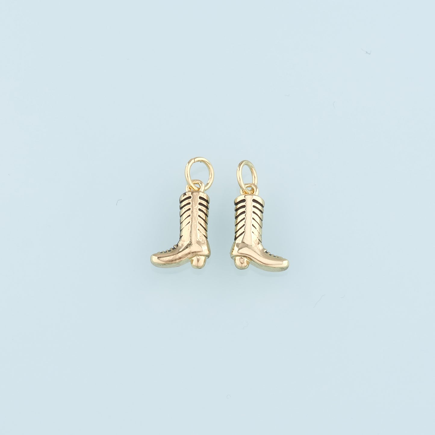 Gold Boots Charms,18K Gold Filled Boots Pendant,Enamel Cowboy Boots Charm Bracelet Necklace for DIY Jewelry Making Supply