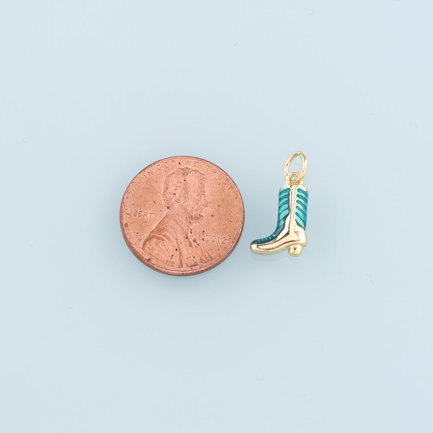 Gold Boots Charms,18K Gold Filled Boots Pendant,Enamel Cowboy Boots Charm Bracelet Necklace for DIY Jewelry Making Supply