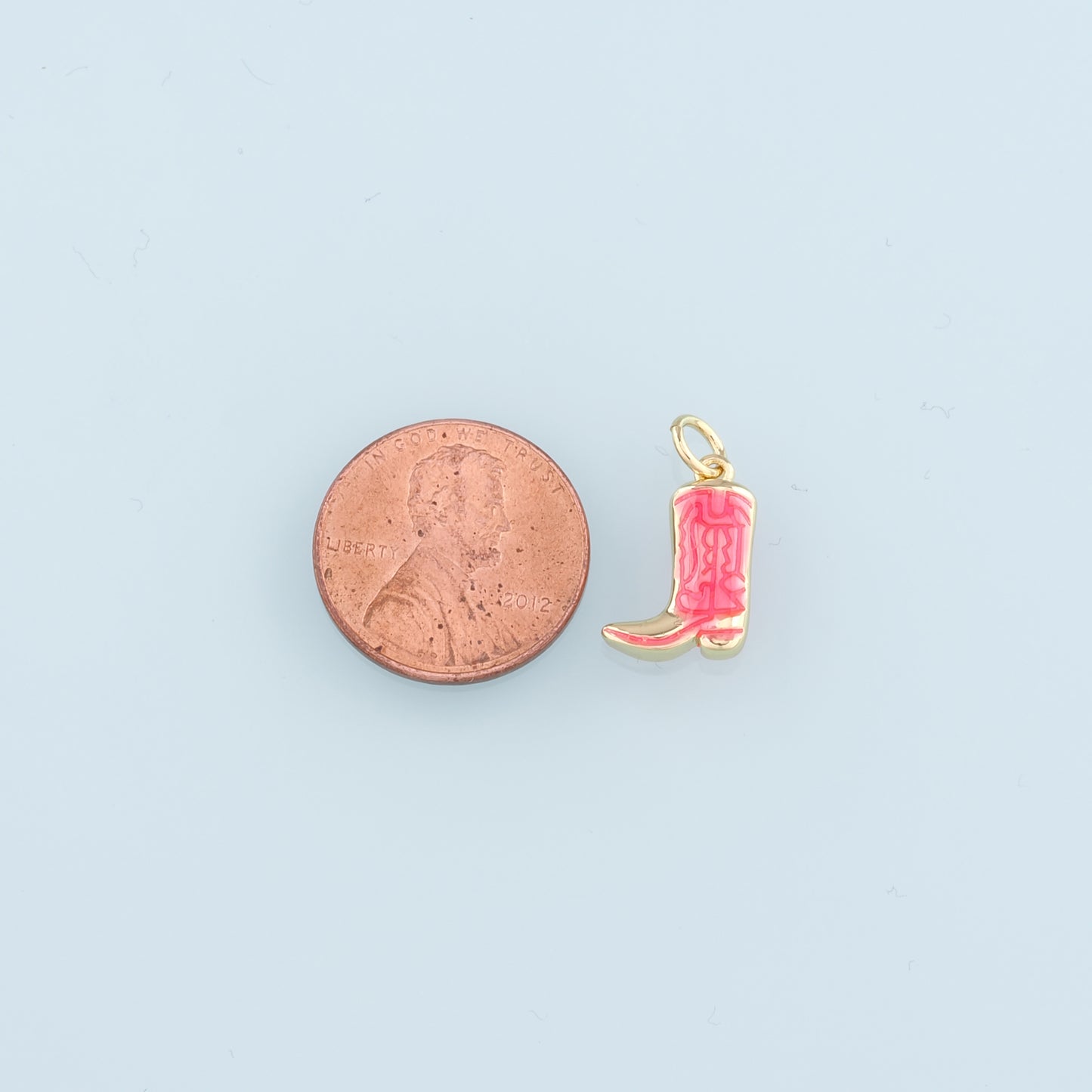 Gold Boots Charms,18K Gold Filled Boots Pendant,Enamel Cowboy Boots Charm Bracelet Necklace for DIY Jewelry Making Supply