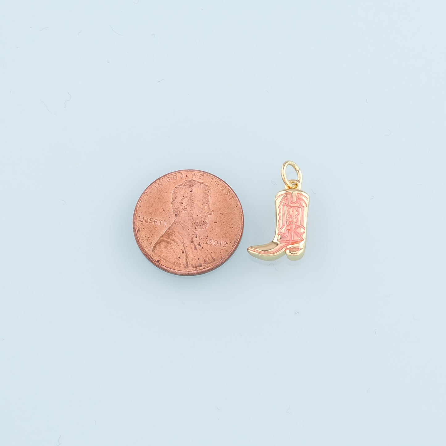 Gold Boots Charms,18K Gold Filled Boots Pendant,Enamel Cowboy Boots Charm Bracelet Necklace for DIY Jewelry Making Supply