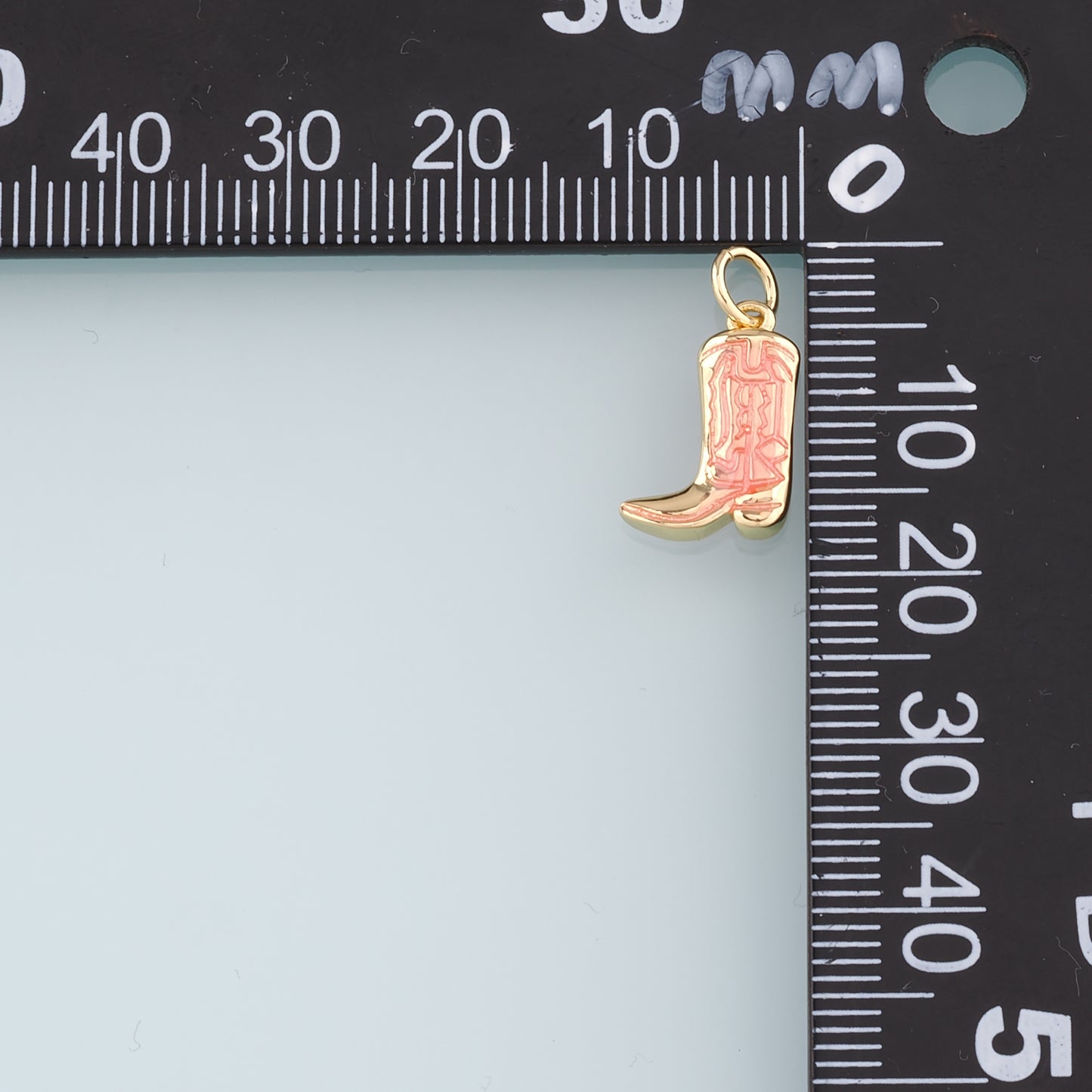 Gold Boots Charms,18K Gold Filled Boots Pendant,Enamel Cowboy Boots Charm Bracelet Necklace for DIY Jewelry Making Supply