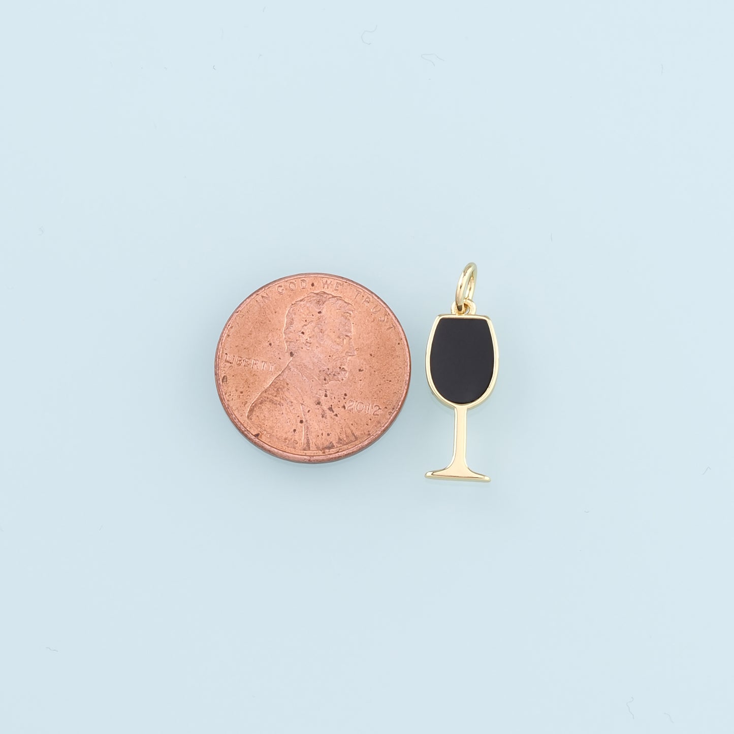 Gold Wine Glass Charms,18K Gold Filled Wine Glass Pendant,Enamel Wine Glass Charm Bracelet Necklace for DIY Jewelry Making Supply