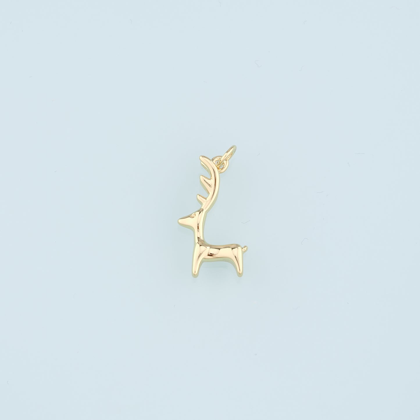 18K Gold Filled Elk Pendant,Animal Charm Bracelet Necklace for DIY Jewelry Making Supply