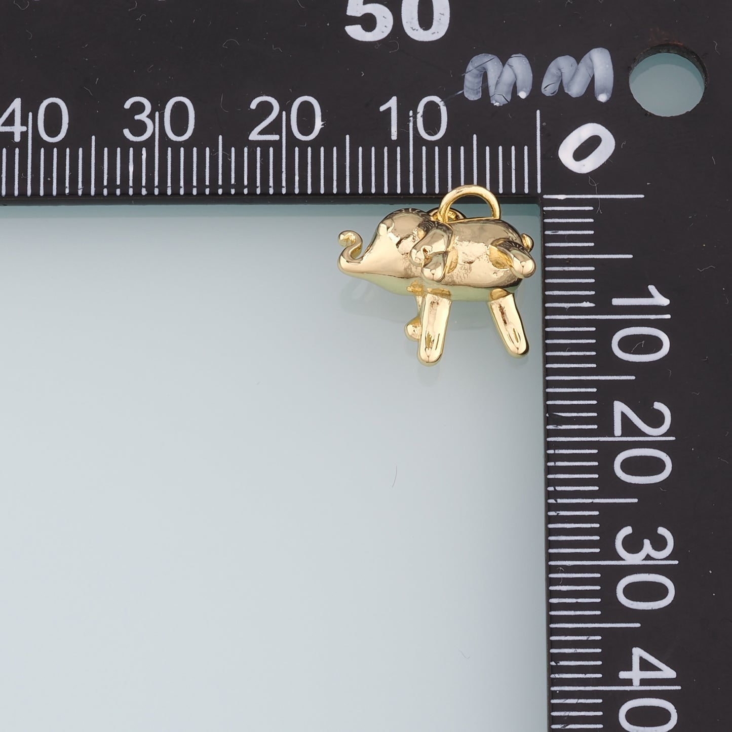Gold Elephant Charms,18K Gold Filled Elephant Pendant,Animal Charm Bracelet Necklace for DIY Jewelry Making Supply