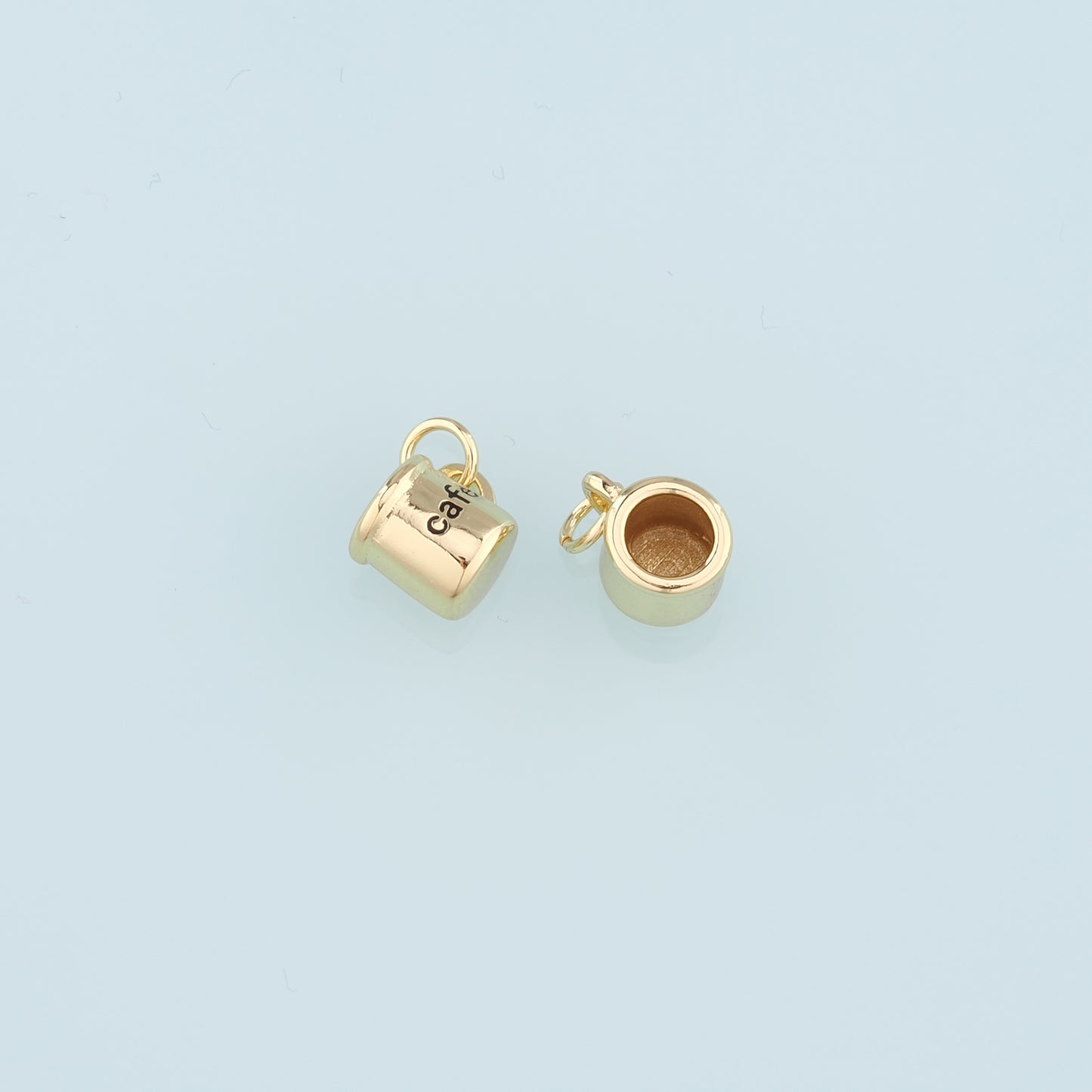 18K Gold Filled Cup Pendant,Cafe Charm Bracelet Necklace for DIY Jewelry Making Supply